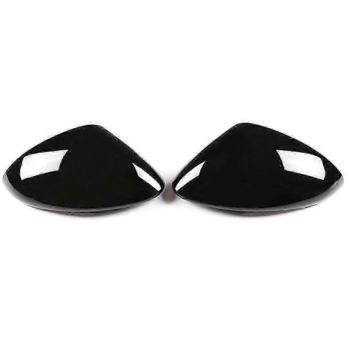 Rearview Mirror Cover Trim Decoration Sticker Accessory for Grecale 2022 2023 (ABS Black)