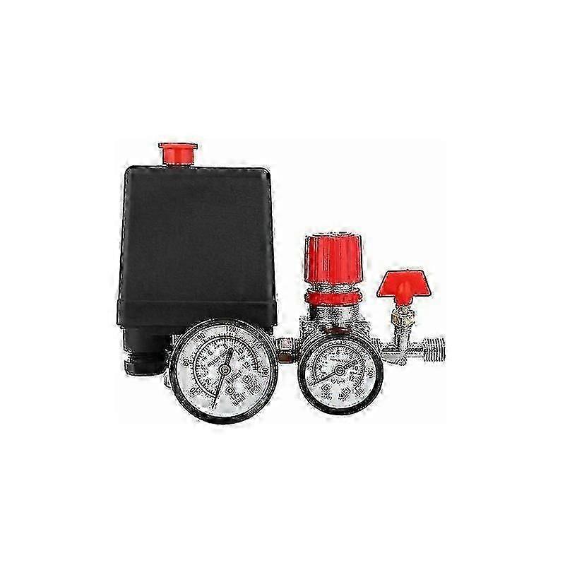 Air Compressor Pressure Switch Valve with Pressure Gauge Regulator