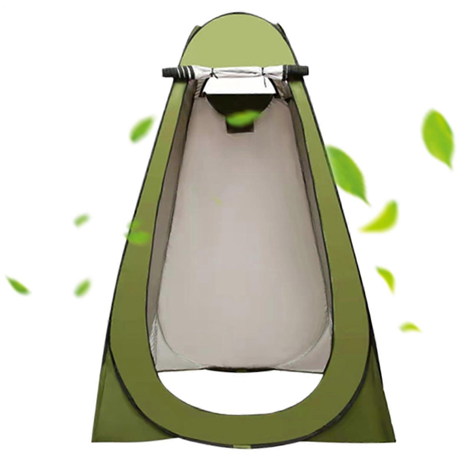 PopUp Shower Tent with Privacy Screen Portable Toilet Cabin for Camping, Green
