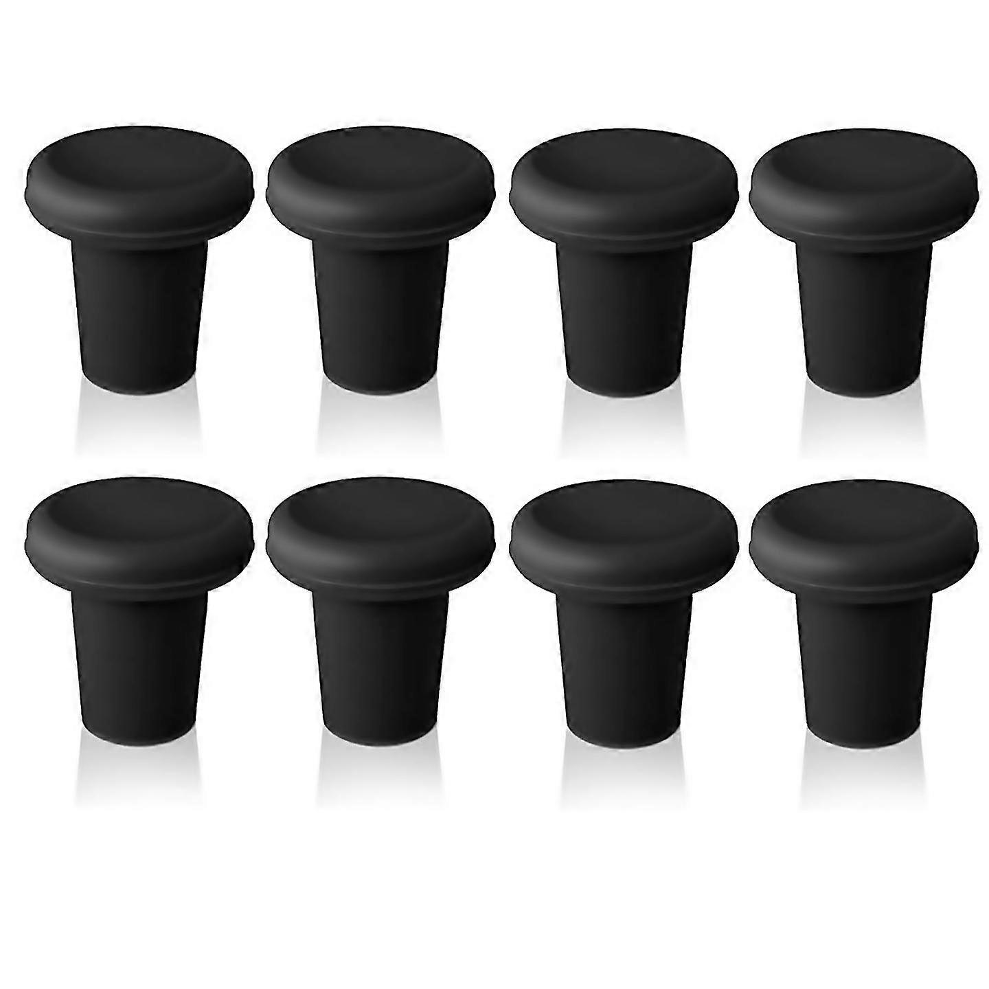 For 8 Pcs Silicone Wine Stopper Reusable Beer Bottle Stopper