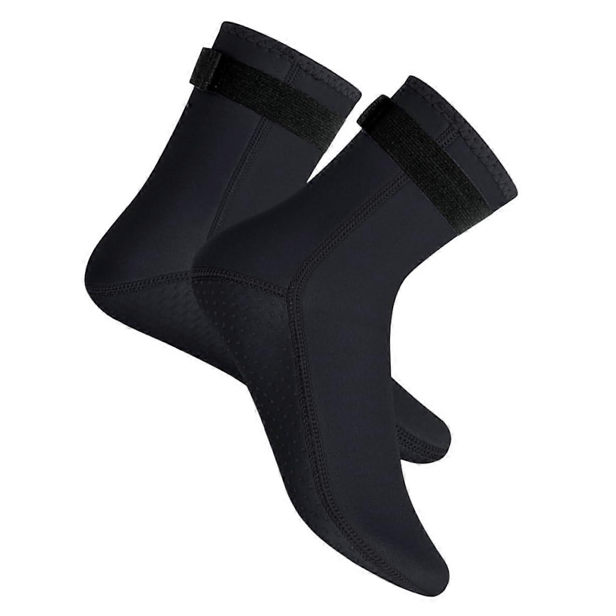 Non-Slip Diving Socks for Men, Warm Neoprene Waterproof Swimming Socks, Size S for Surfing and Water Fitness