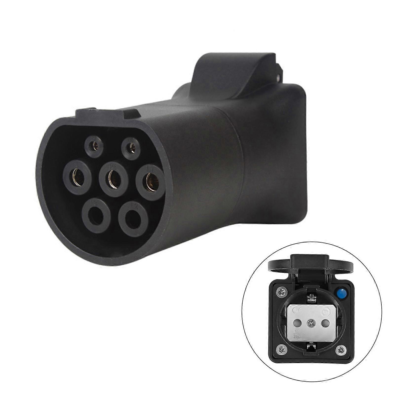 Charging Pile To Home Socket Converter With Temperature Control for Electric Vehicles Motorhomes Appliances Daily Use Multicolor