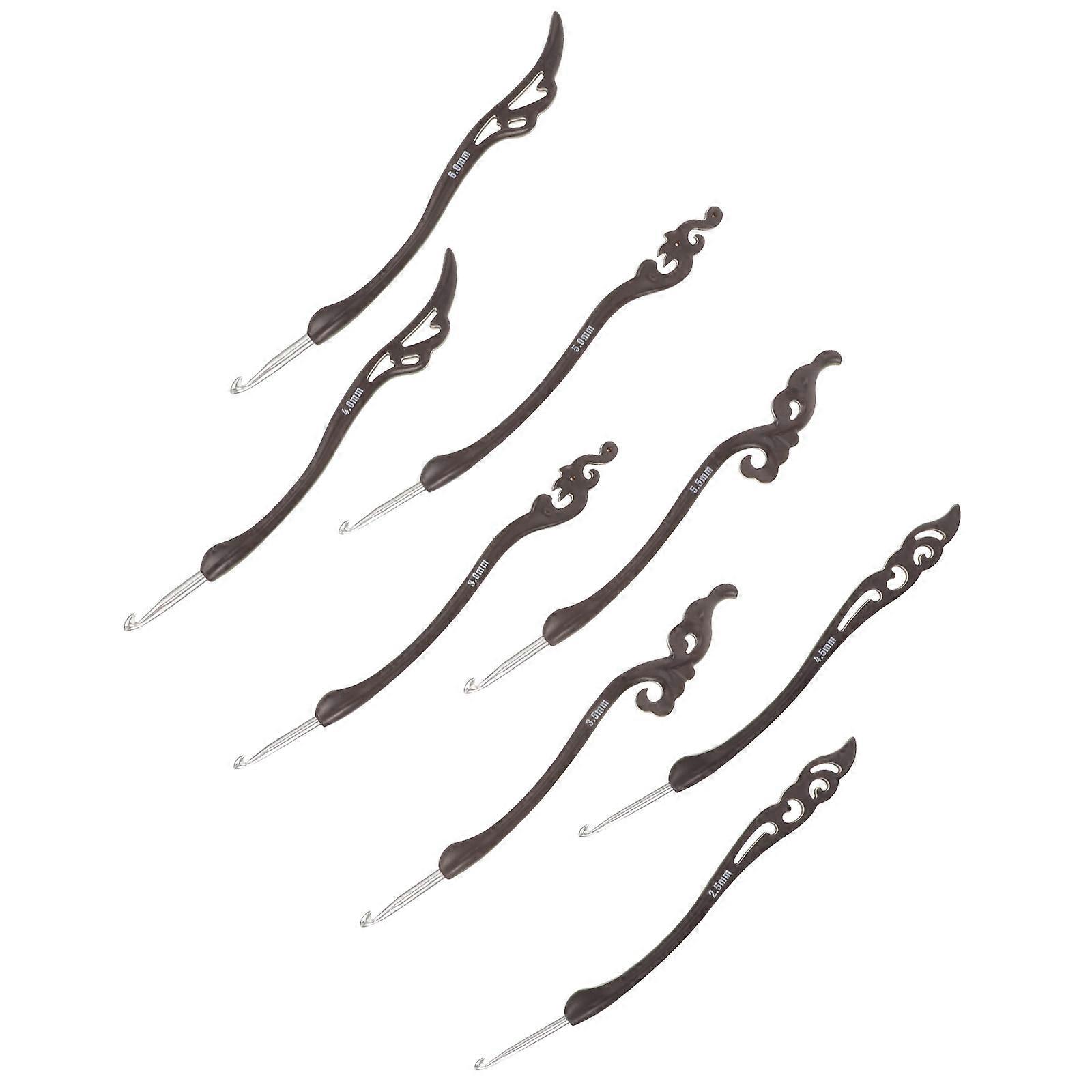 Crochet Hook Set Knitting Tools Craft Projects Multi Color Aluminium 8Pcs