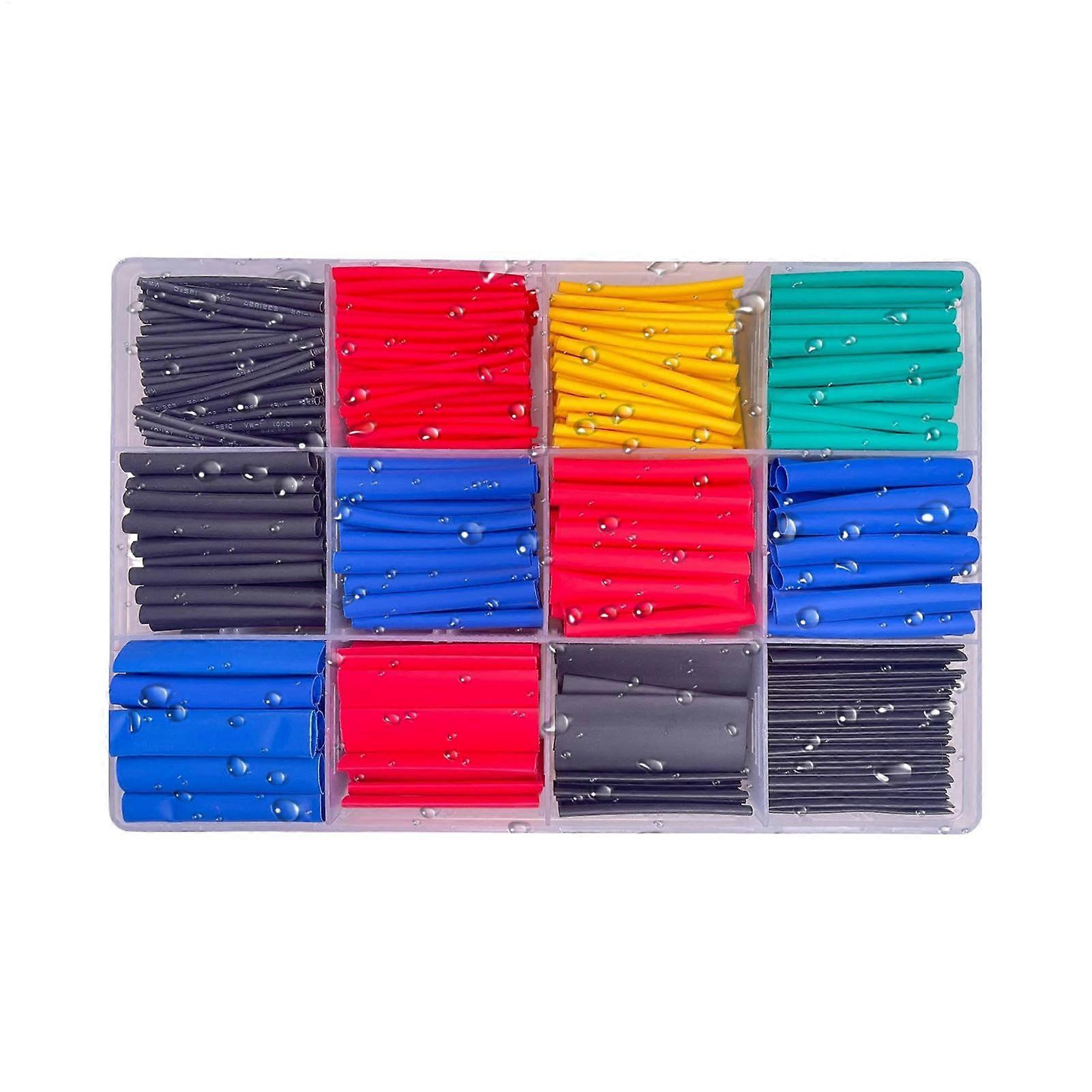 Shrink Tubing 328X Wire Heat Shrink Tubes, 8 Sizes Including 40mm and 80mm, Easy to Use for Automotive Applications