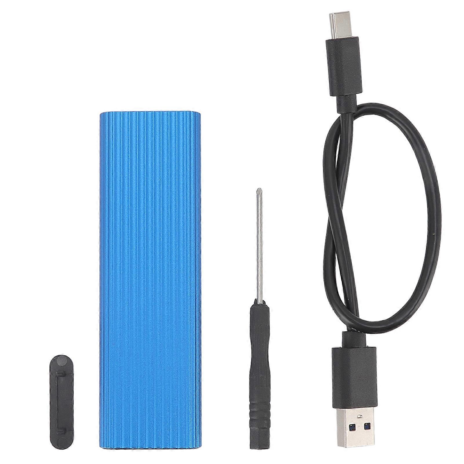 M.2 SSD Tool Free Aluminum Alloy Shell High Speed USB C 3.1 Enclosure Adapter for Home Office