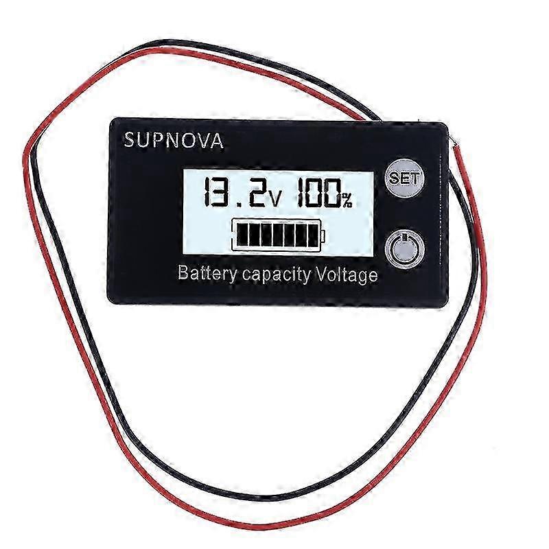 Waterproof Battery Capacity Indicator Voltmeter Panel Gauge for DC 12V, 24V, 48V, 72V - Lead Acid & Lithium LiFePO4 Compatible Yalo