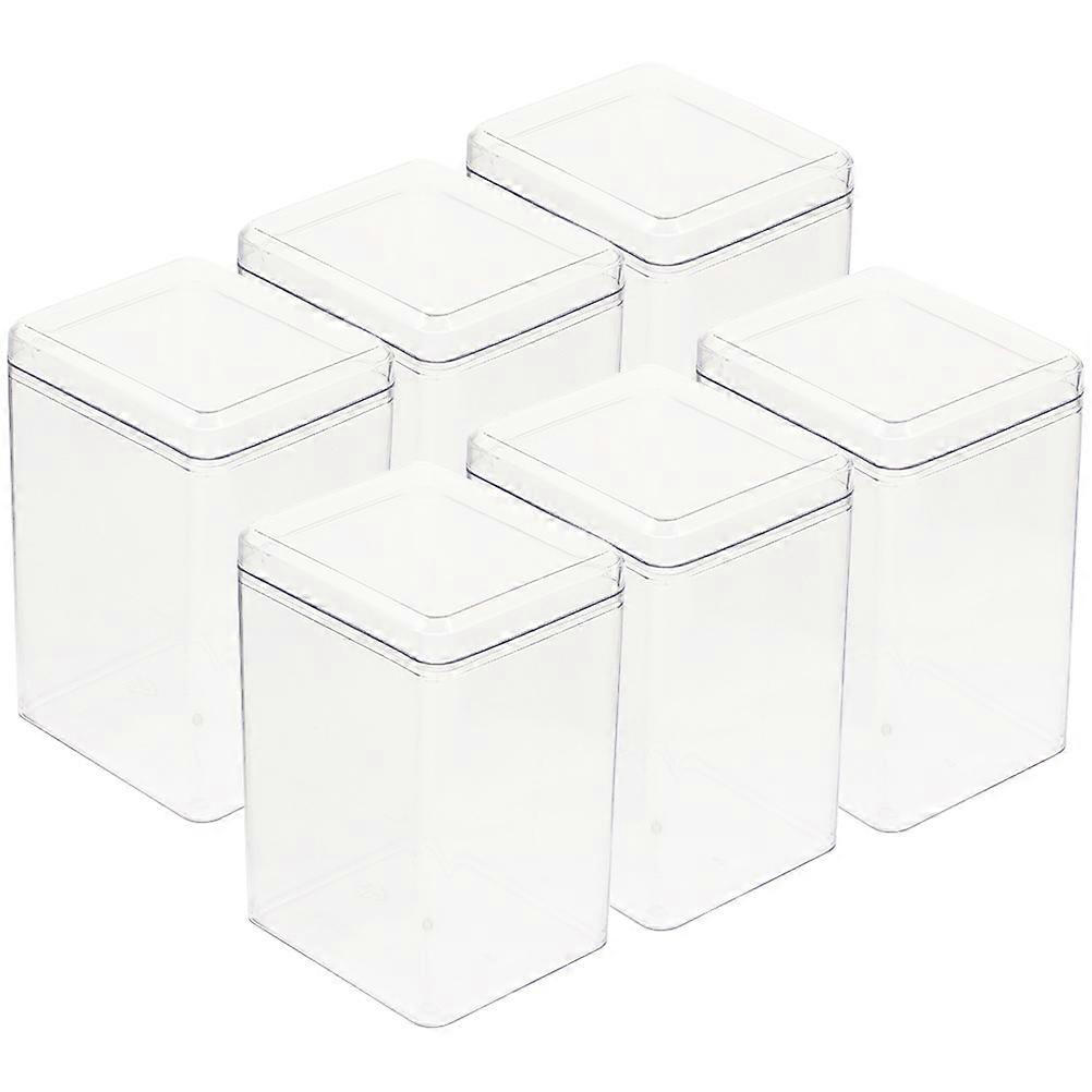 Transparent Plastic Model Display Holder with Lock – 6 Pack Collectible Storage Box for Figurines, Miniatures, Artworks, and DIY Micro Landscapes
