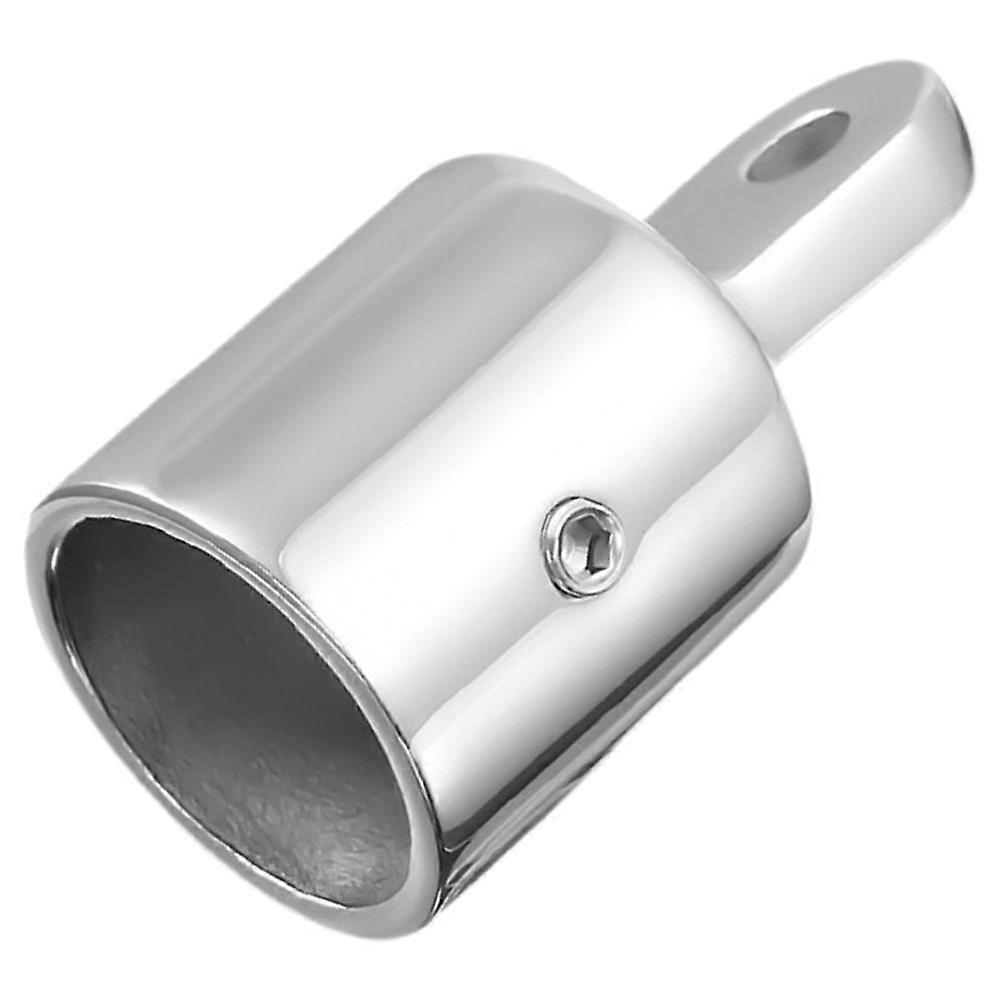 Bimini Parts For Boats Stainless Steel Cap Sunshade End Fitting Boating Marine Use Silver 5.50X3.10X3.10CM Securing 1Pcs