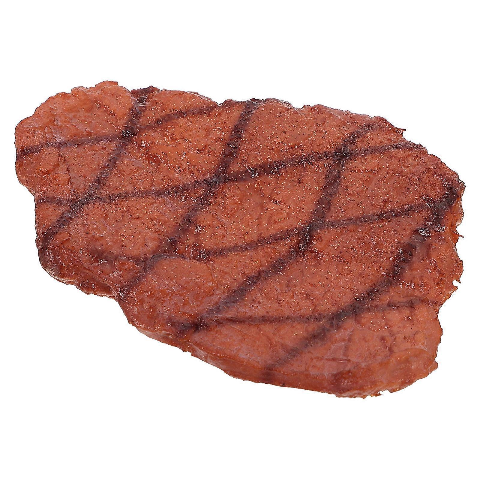 Realistic Grilled Fillet Steak Model Premium Safe Material Simulation Meat Decor for Photography Prank Home Display Vivid BBQ Prop Textured Finish