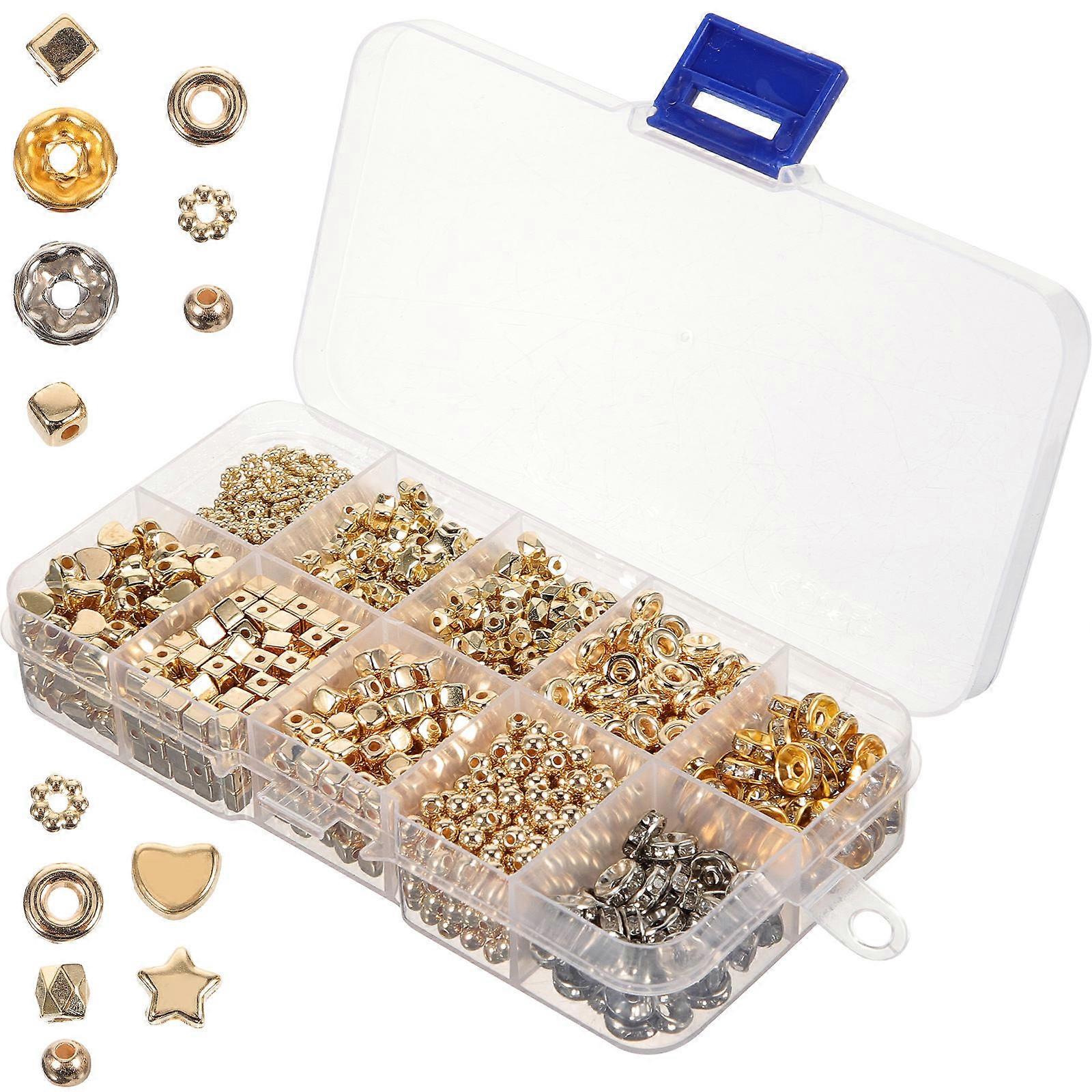 Craft Spacer Beads Diy Beads For Jewelry Making Assorted Color 0.7x0.7cm Plastic Round Style Easy To Carry 1240Pcs
