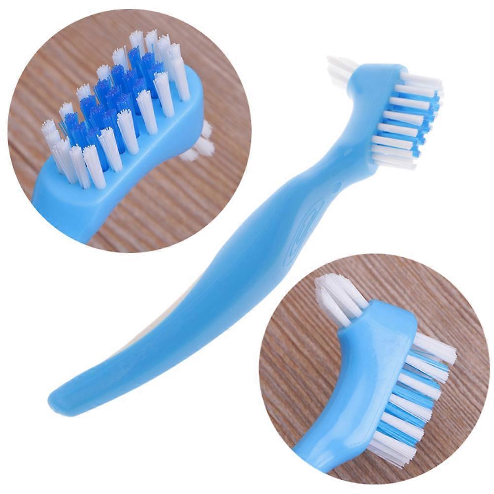 5Pcs Denture Brush Double Sided Denture Cleaning Brush for False Teeth Cleaning