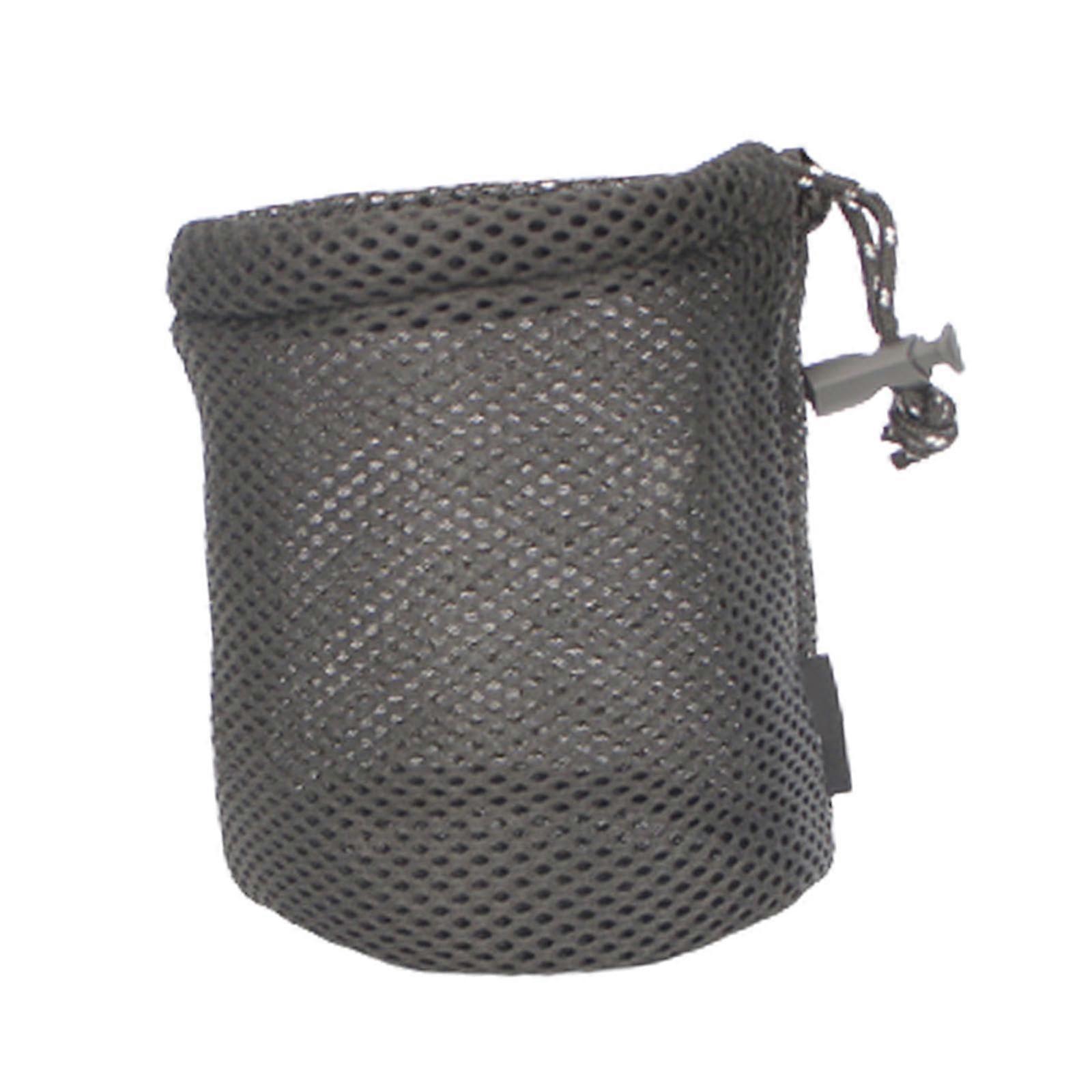 Camping Mesh Bag Camping Utensil Storage Bag Teapot Bag Lightweight Easy to Use Easy to Carry S, black