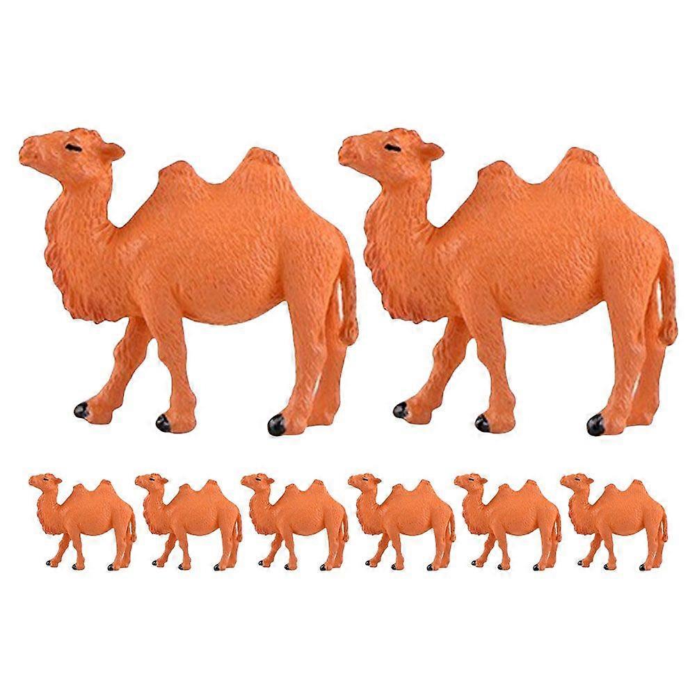 8pcs Miniature Camel Sand Table Ornaments Mini Desert Camels Figurine Adornments