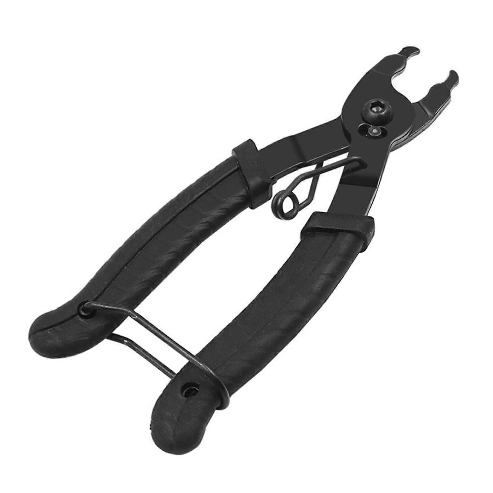 Bicycle Chain Quick Link Open Close Tool with Master Link Pliers and Magic Button Clamp - Black