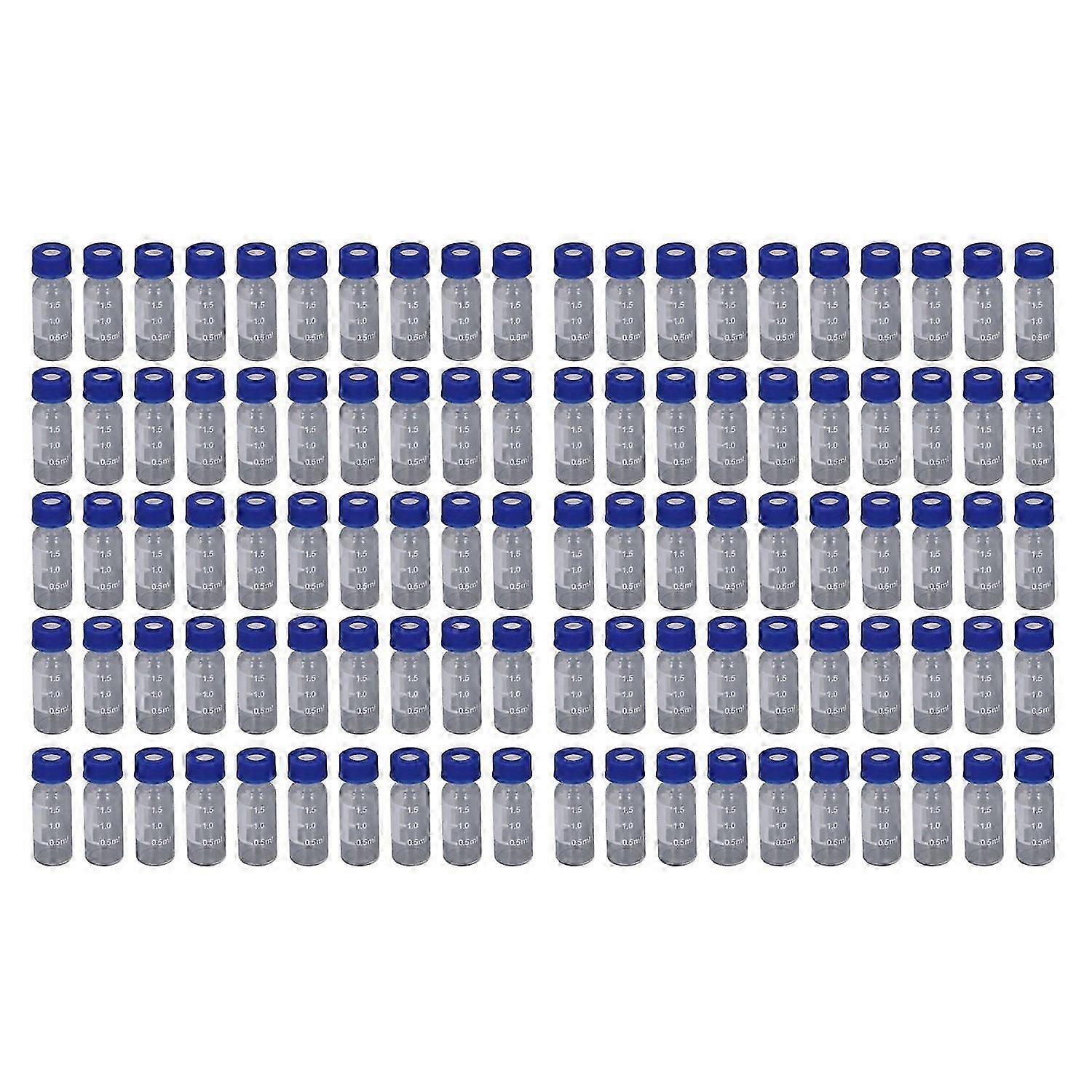 2025 Latest Model 100Pcs 2ml Sample Bottle Clear Glass Screw Cap Vials with