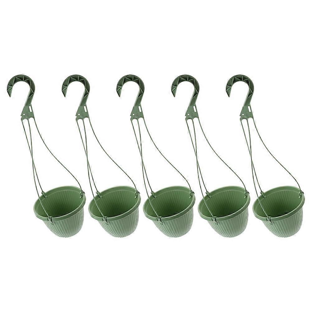 Hanging Bonsai Planter Plastic Hanging Flower Pots Living Room Parlor Use 5Pcs