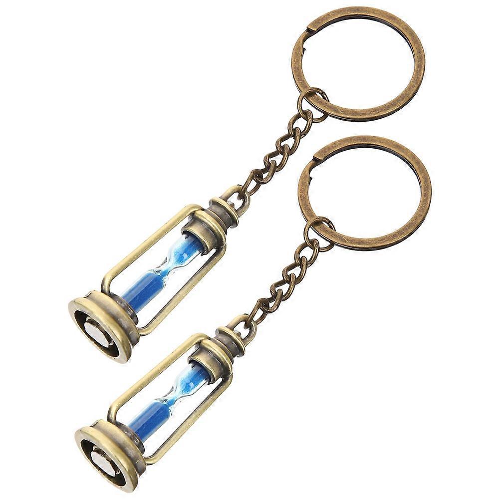 Durable Metal Keychain Unique Design Retro Style Special Occasions 2Pcs