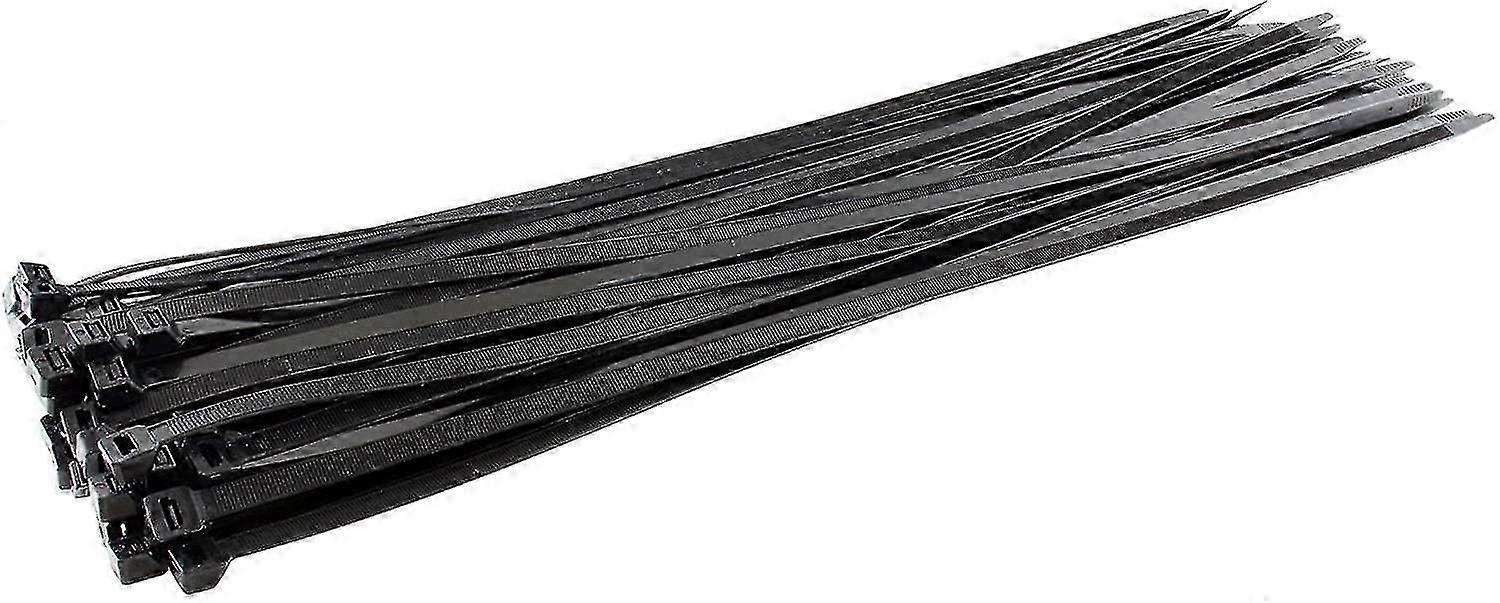 Μακριά δεματικά καλωδίων βαρέως τύπου από ασημί, 370mm X 4,8mm, συσκευασία των 100, φερμουάρ από νάιλον υψηλής ποιότητας