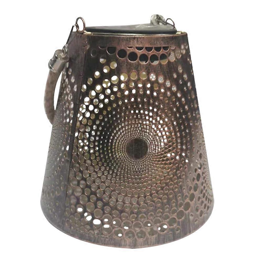 Solar Powered Iron Craft Hanging Lantern – Elegant Decorative Light for Garden, Patio & Indoor Outdoor Use with Projection Design