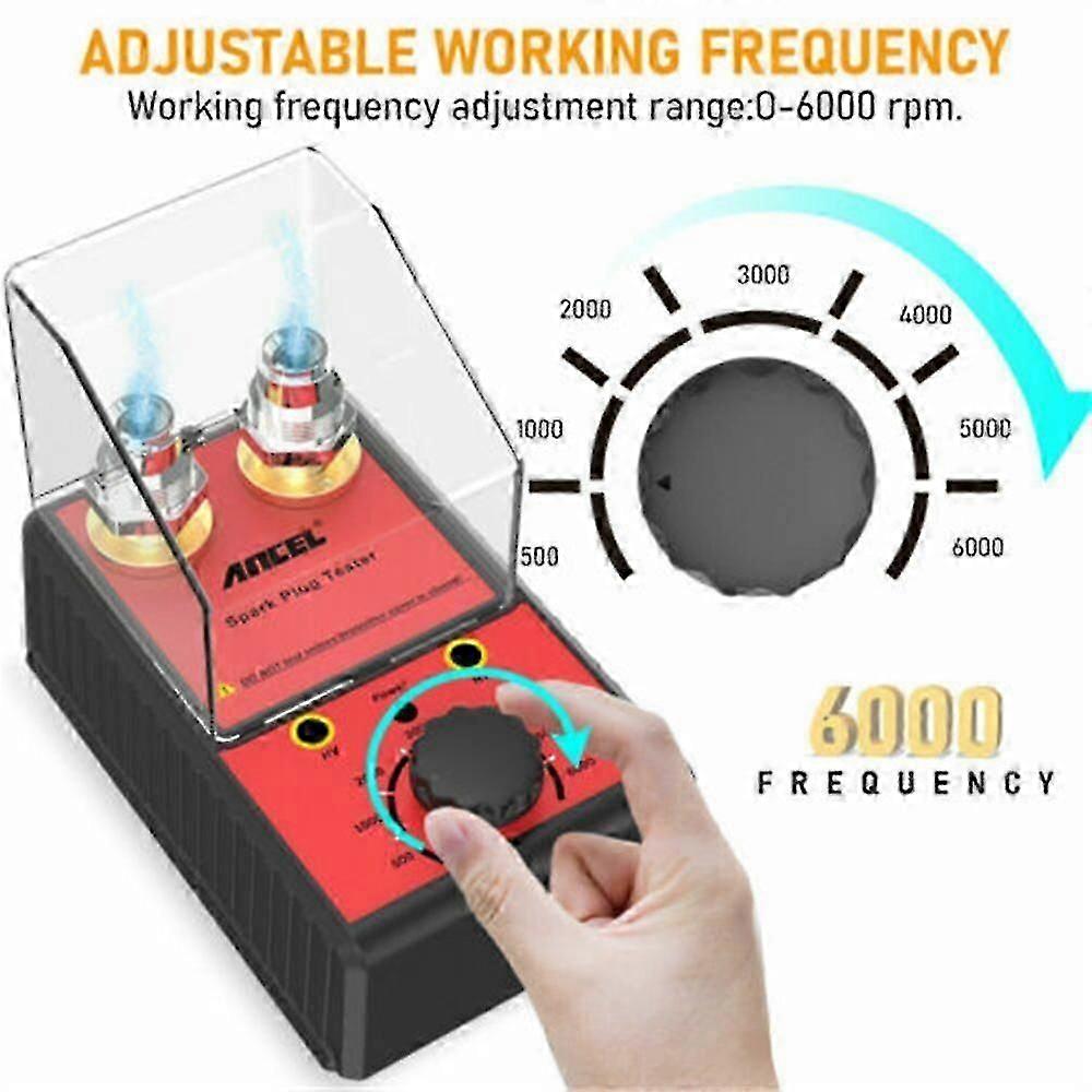 Compression Tester Spark Plug Tester Dual Hole Diagnostic Tool 12V Gasoline Car Ignition Analyzer E Spark Checker - Foto 2