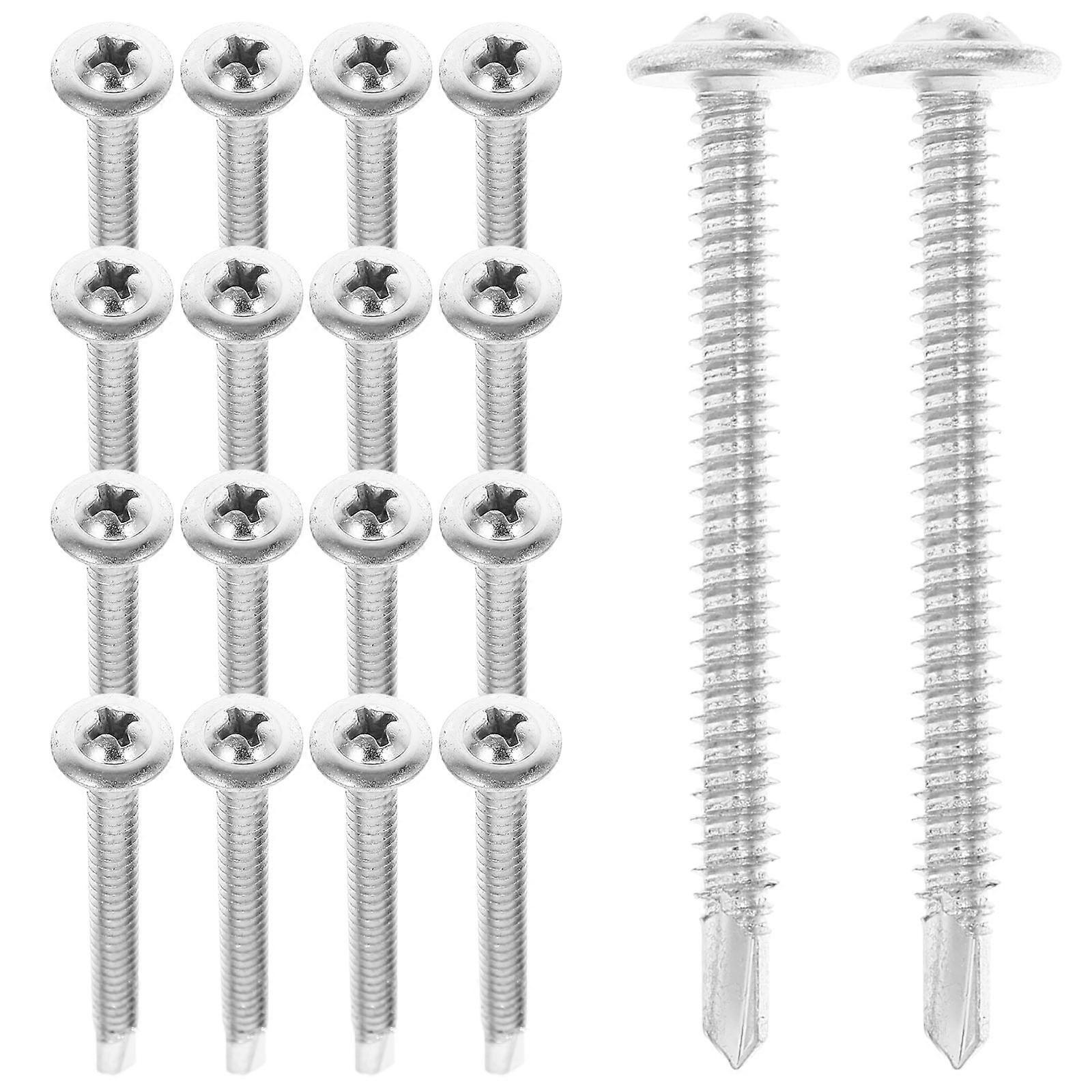 Self-Tapping Screws for DIY Use Made of Carbon Steel with Versatile Applications Silver