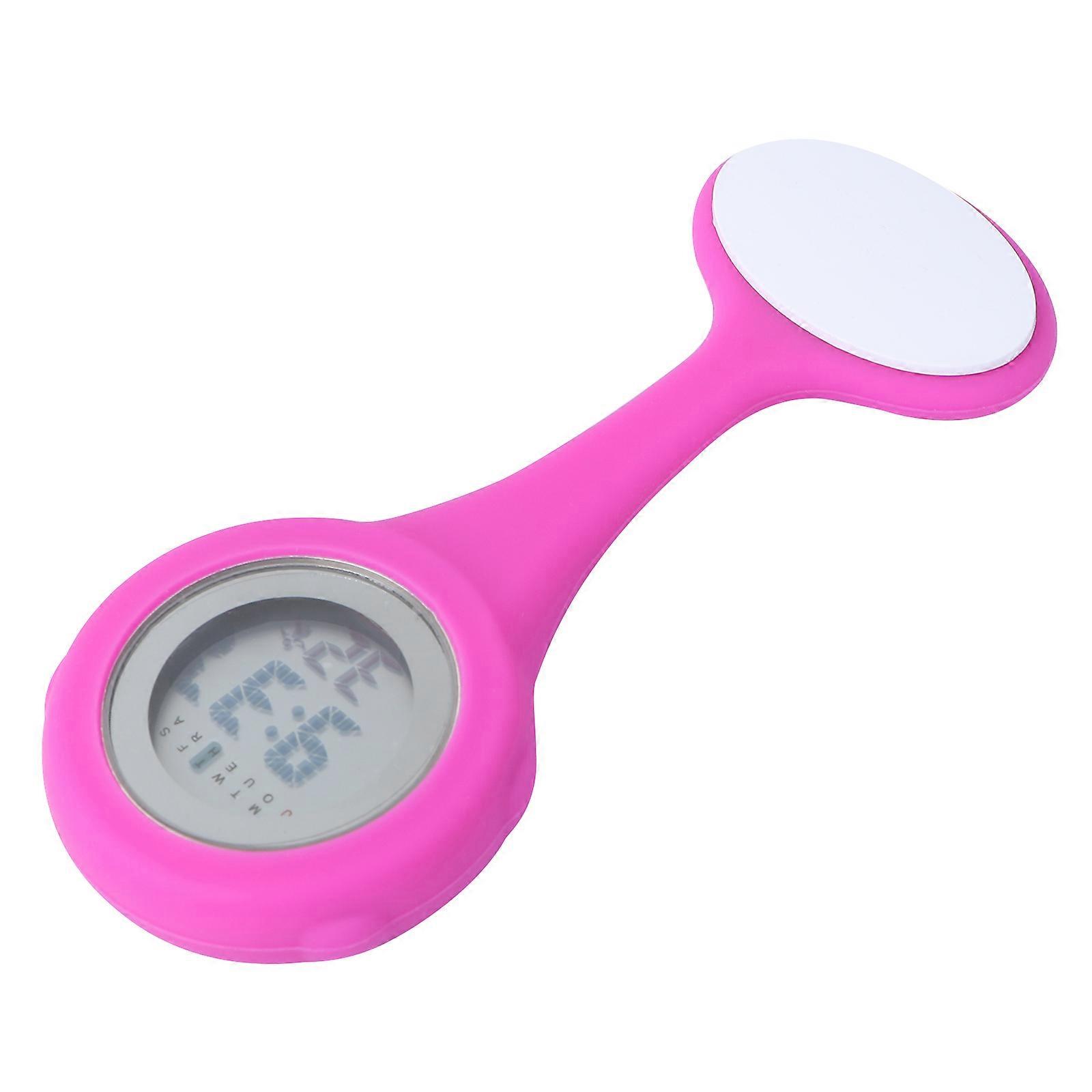 Electric Watch with Stainless Steel and Silicone for Nurses Perfect for Daily Use Pink