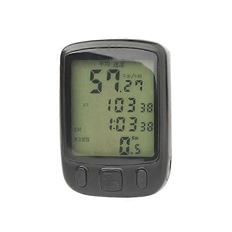 Cycling Computer Wired Bike Computer For Outdoor Activities Measures Speed And Distance Black 1Set