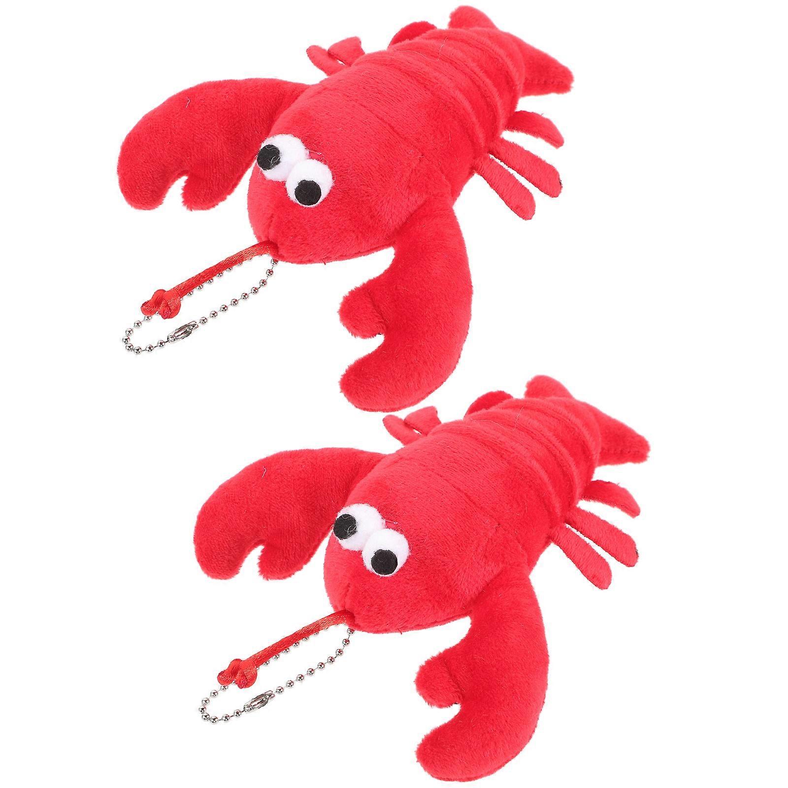 Keychain for Women Plush Key Chain for Hanging Keys 2Pcs Red