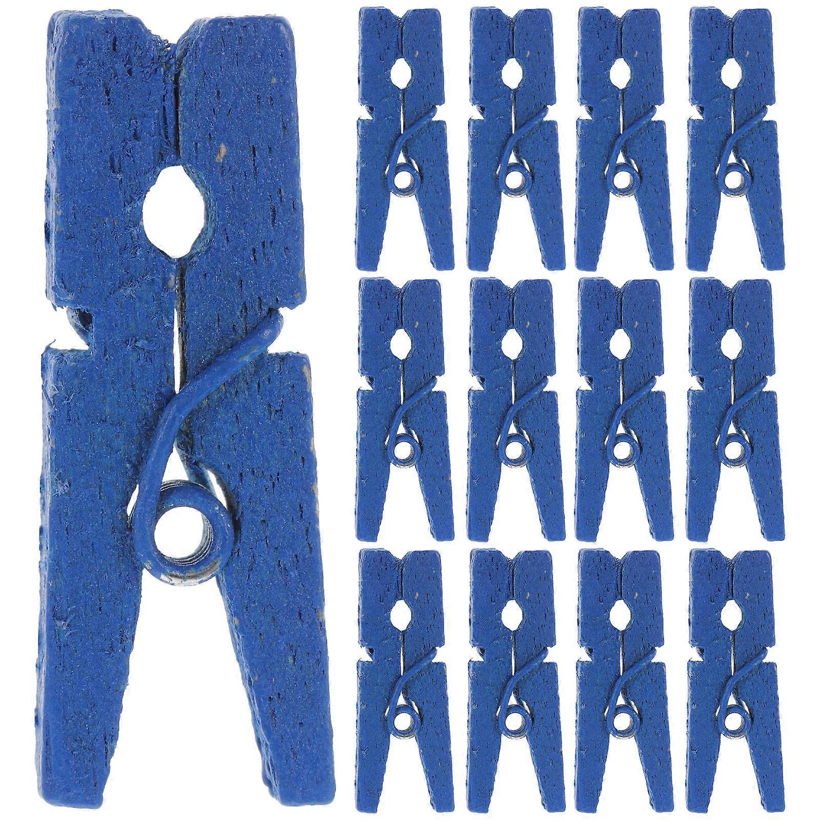 Blue Multipurpose Photo Clips for Decoration Made from Synthetic Material 300 Pieces Small Size