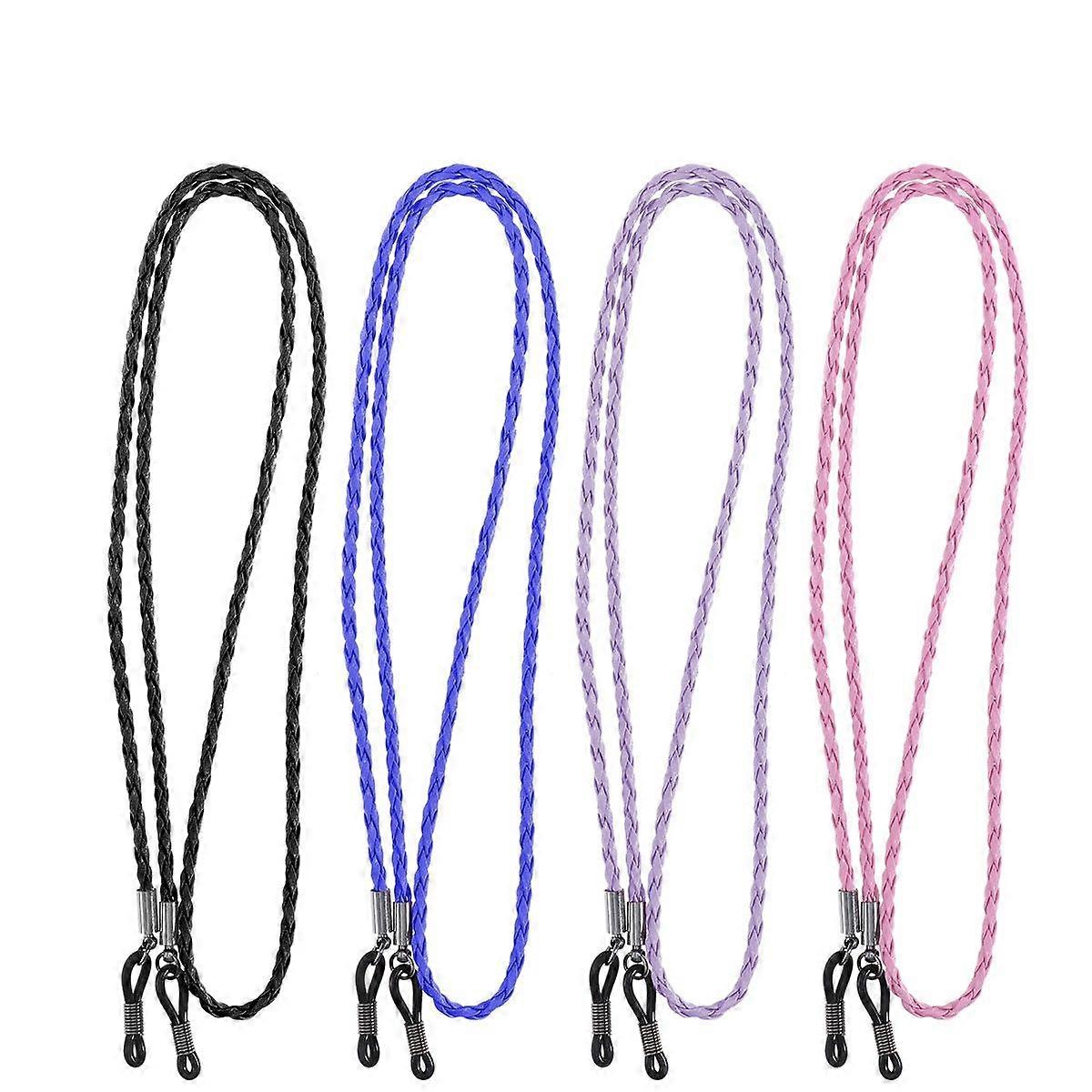 Eyeglasses Strap with Grips and Steel Coils for Holding Use Assorted Color 70cm