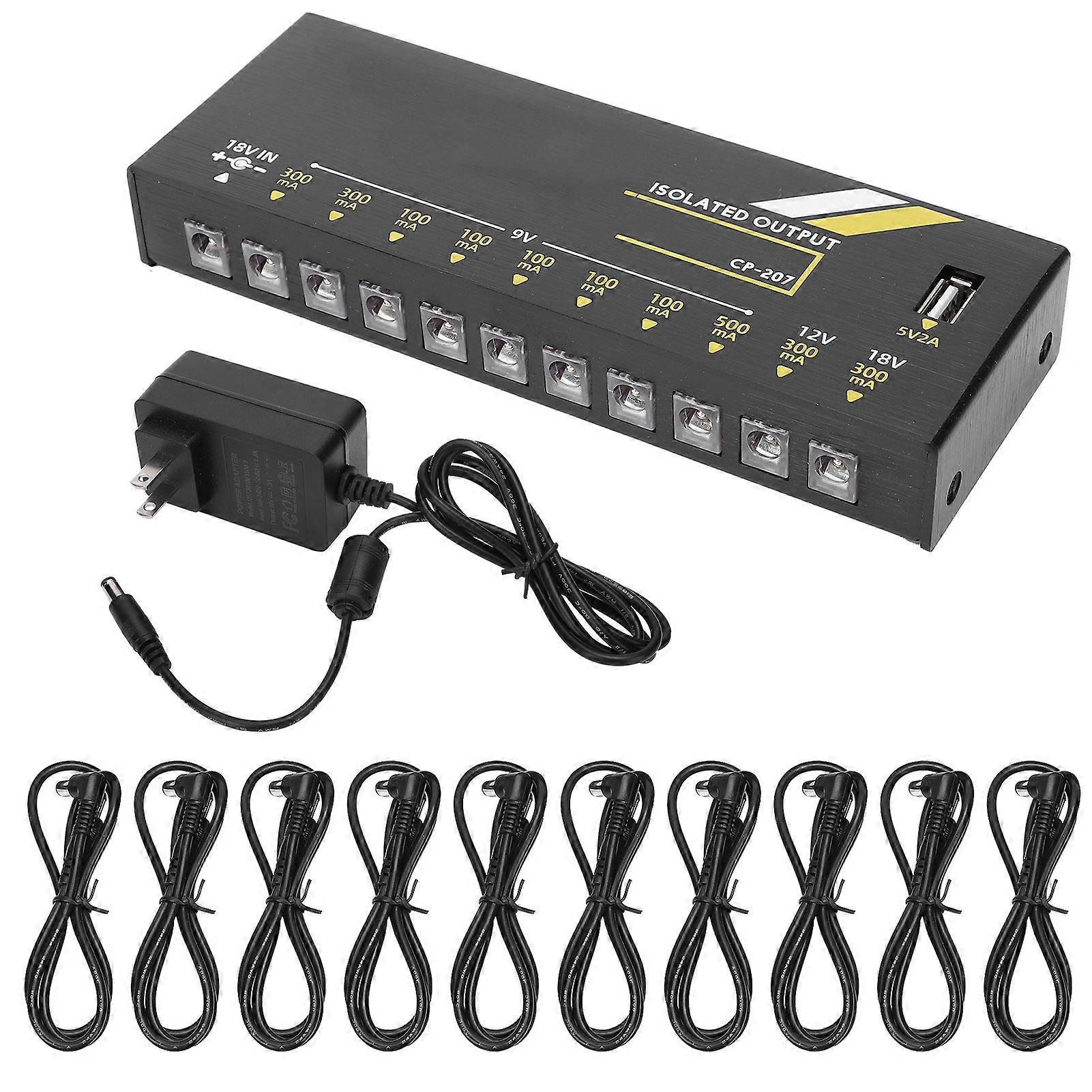 エフェクトペダル10出力ギター電源金属楽器アクセサリー18WUSプラグ100-240V