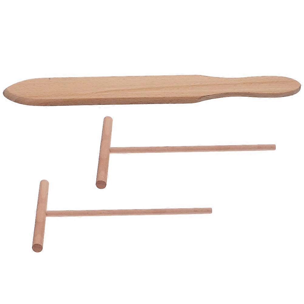 Here's a refined and professional product description for a **Wooden Pancake Spatula with Crepe Spreader**:

 

**Wooden Pancake Spatula with Crepe