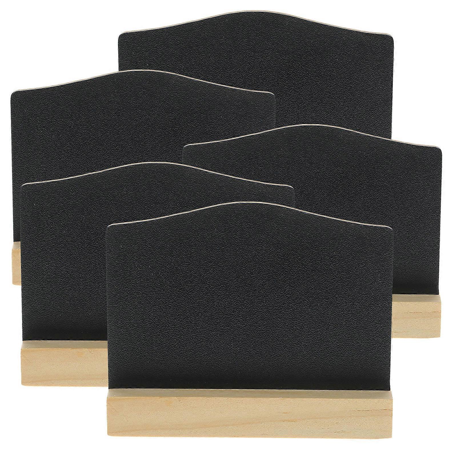 Arch Shape Double Sided Writing Mini Blackboard Multi Functional Memo Board For Office Kitchen 5Pcs