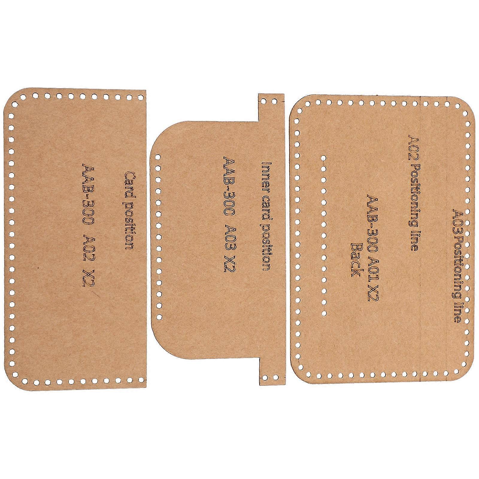 DIY Wallet Pattern Template Set for Beginners and Professionals Khaki Kraft Paper 1 Set
