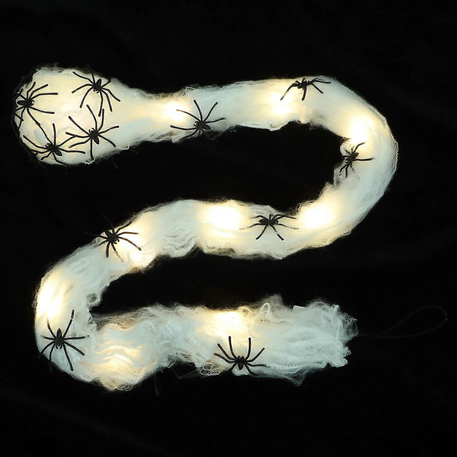 Spider Decorations Multi Color Halloween Theme Design Light Emitting Round Shape For Ghost Horror Theme Party 3Pcs