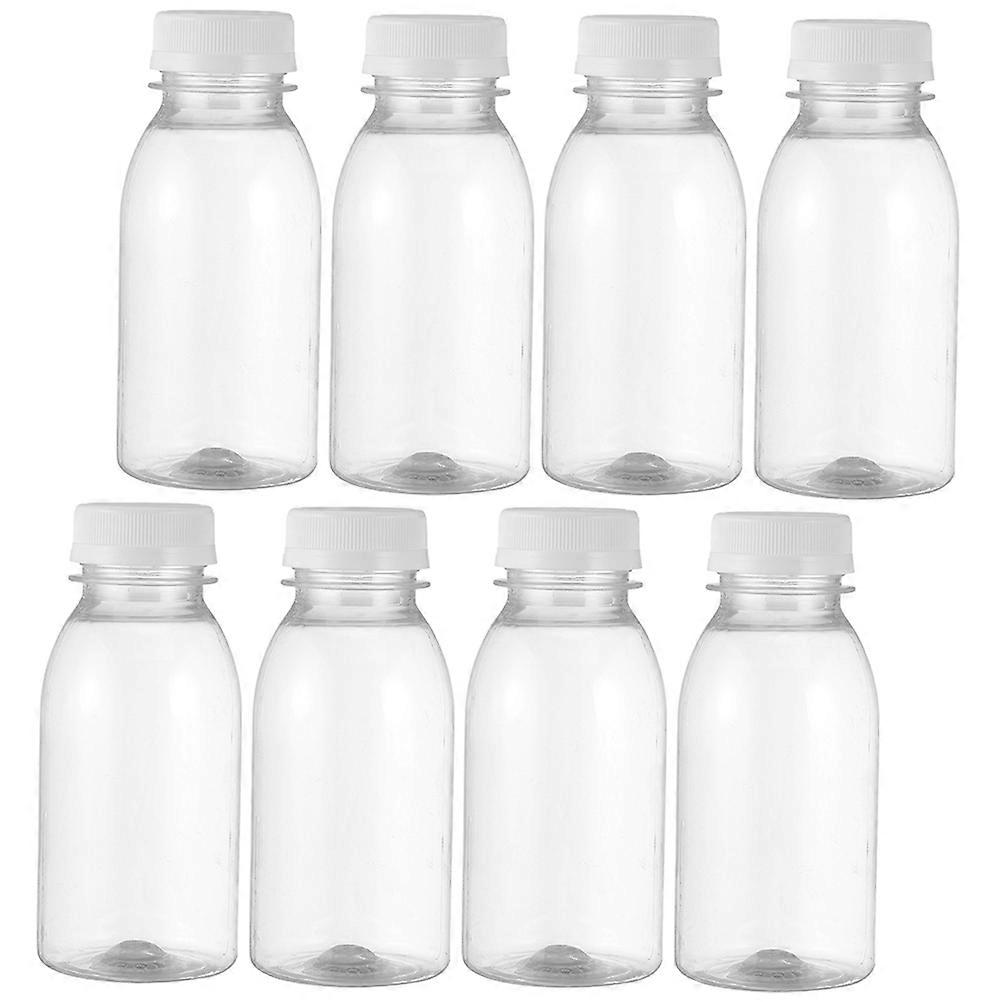 Återanvändbara juiceflaskor för hemmabruk gjorda av slitstark plast Transparent multifunktionsförvaring Säker för långvarig användning 8 stycken