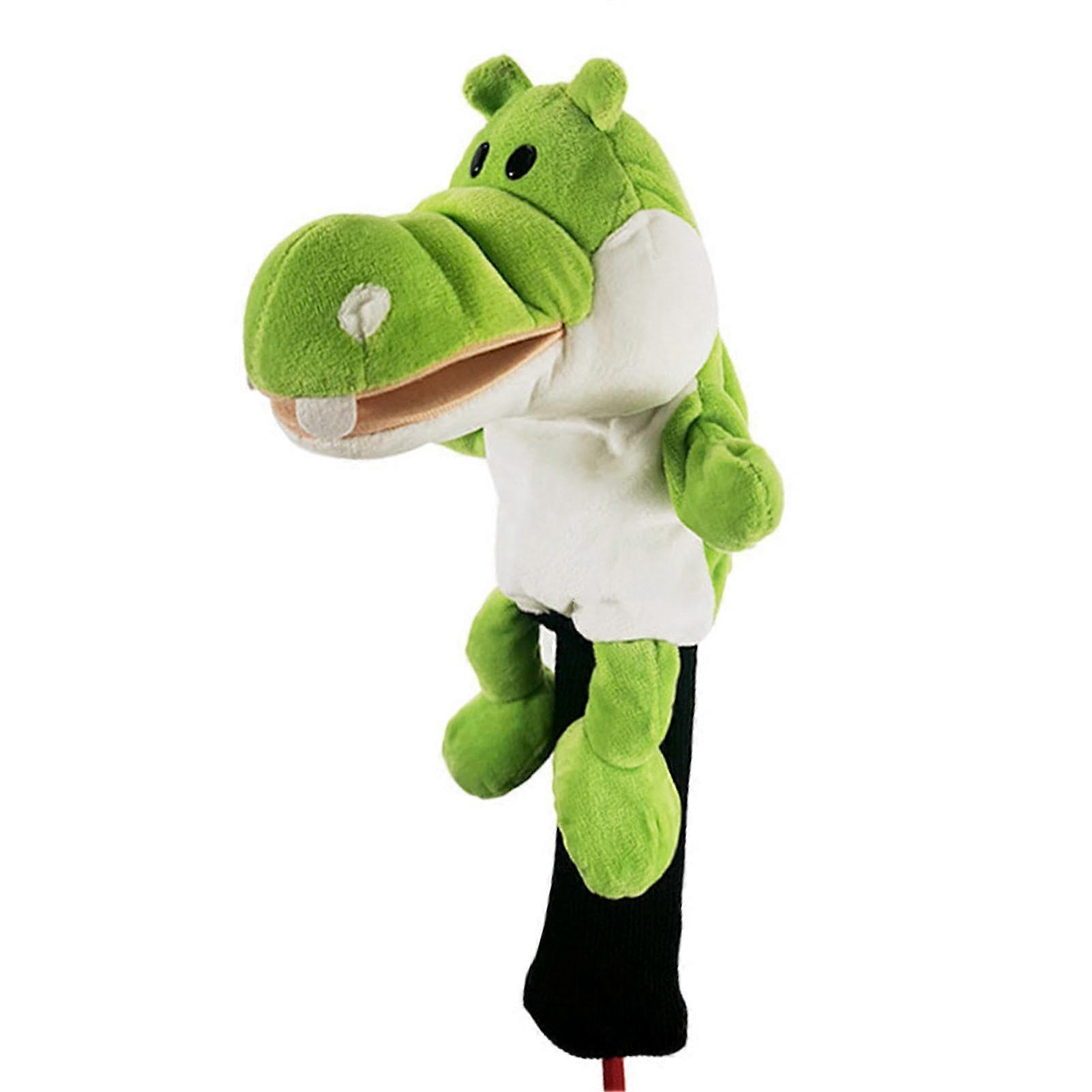 Plush Golf Club Covers for Wooden Clubs, Animal Theme, Secure Fit, Fun Krokodil Design, Ideal for Protection and Style