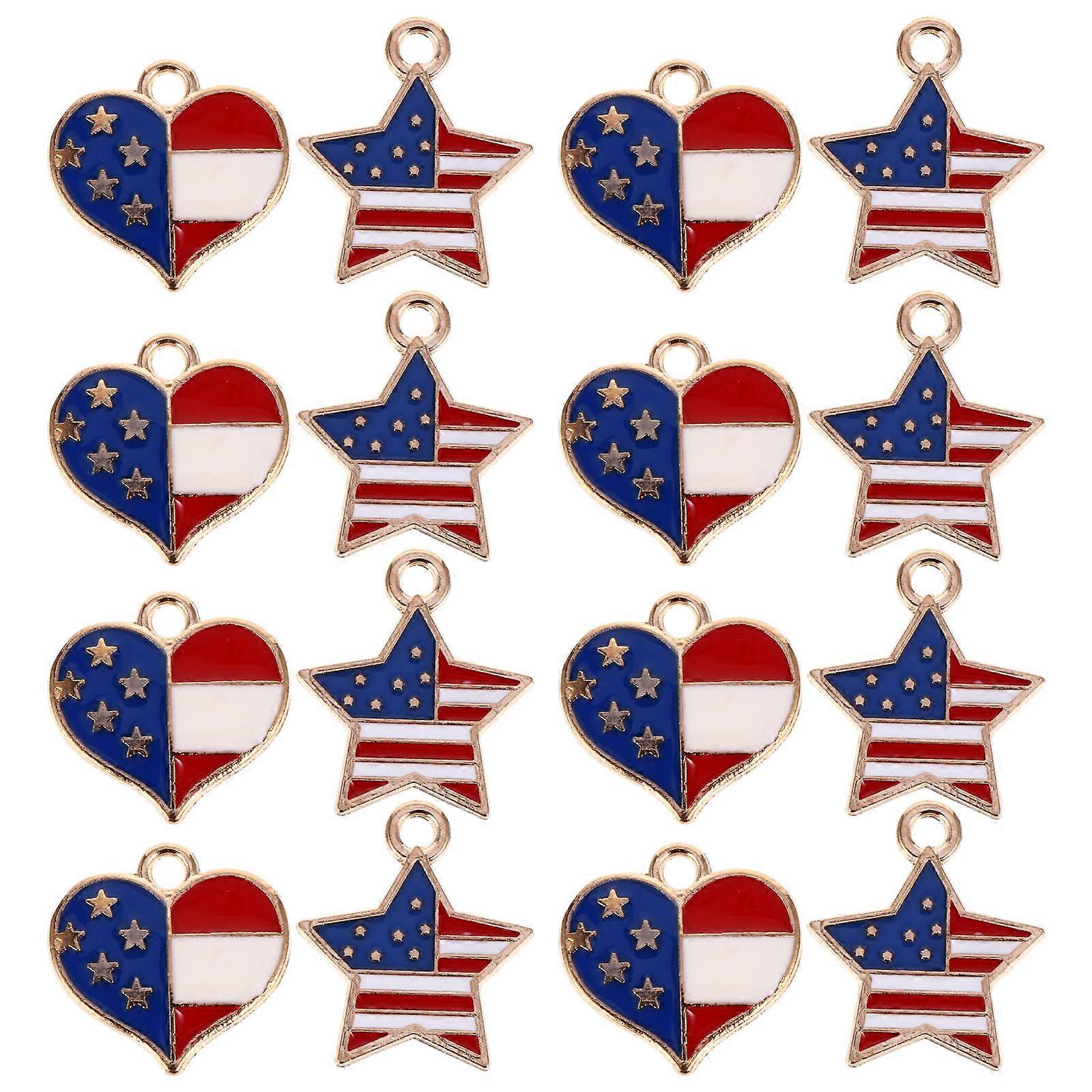 Sturdy Metal Charm 20Pcs Pendant Jewelry Making DIY Projects Heart Shaped Simple Design Multi Color Accessories