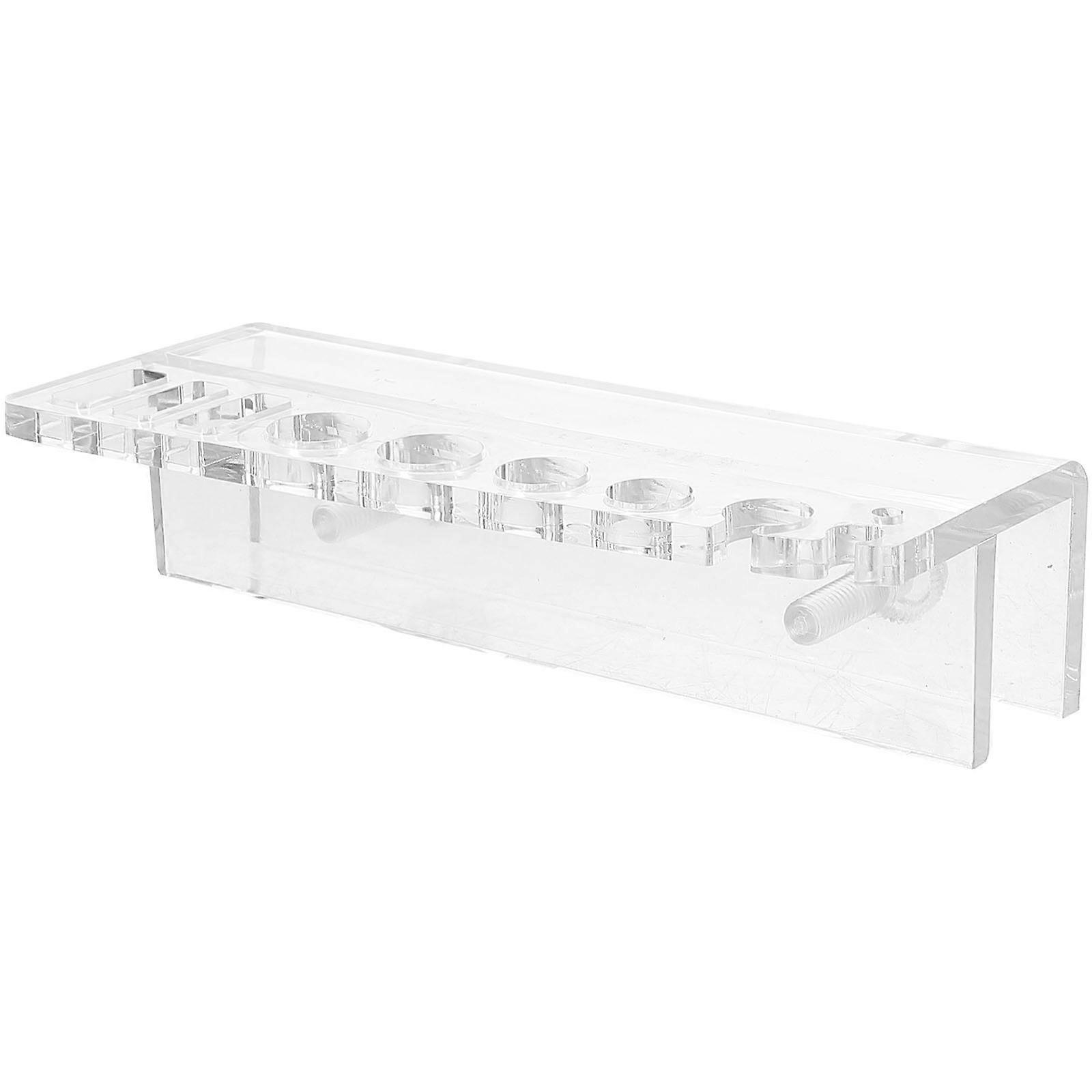 Aquarium Tool Holder Transparent Acrylic for Storage with Holes to Accommodate Various Tools 7.87"x2.95"x11.81"