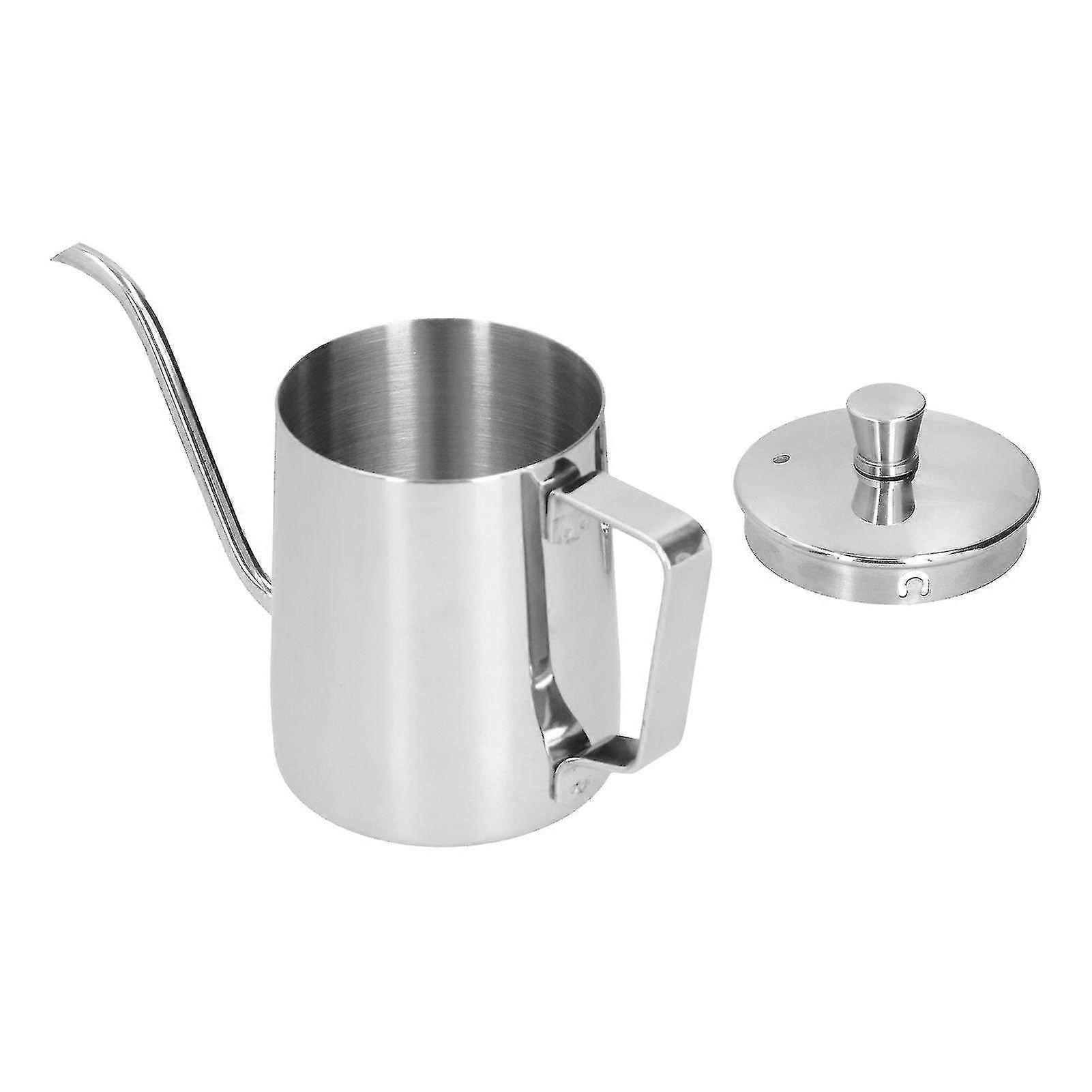 350ml PTFE Coffee Kettle with Lid - 304 Stainless Steel Pour Over Coffee Pot for Home & Office Use - Durable & Stylish Design
