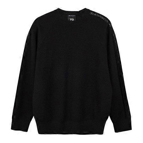 Y-3 Mens Logo Knitted Crew Neck Sweatshirt
