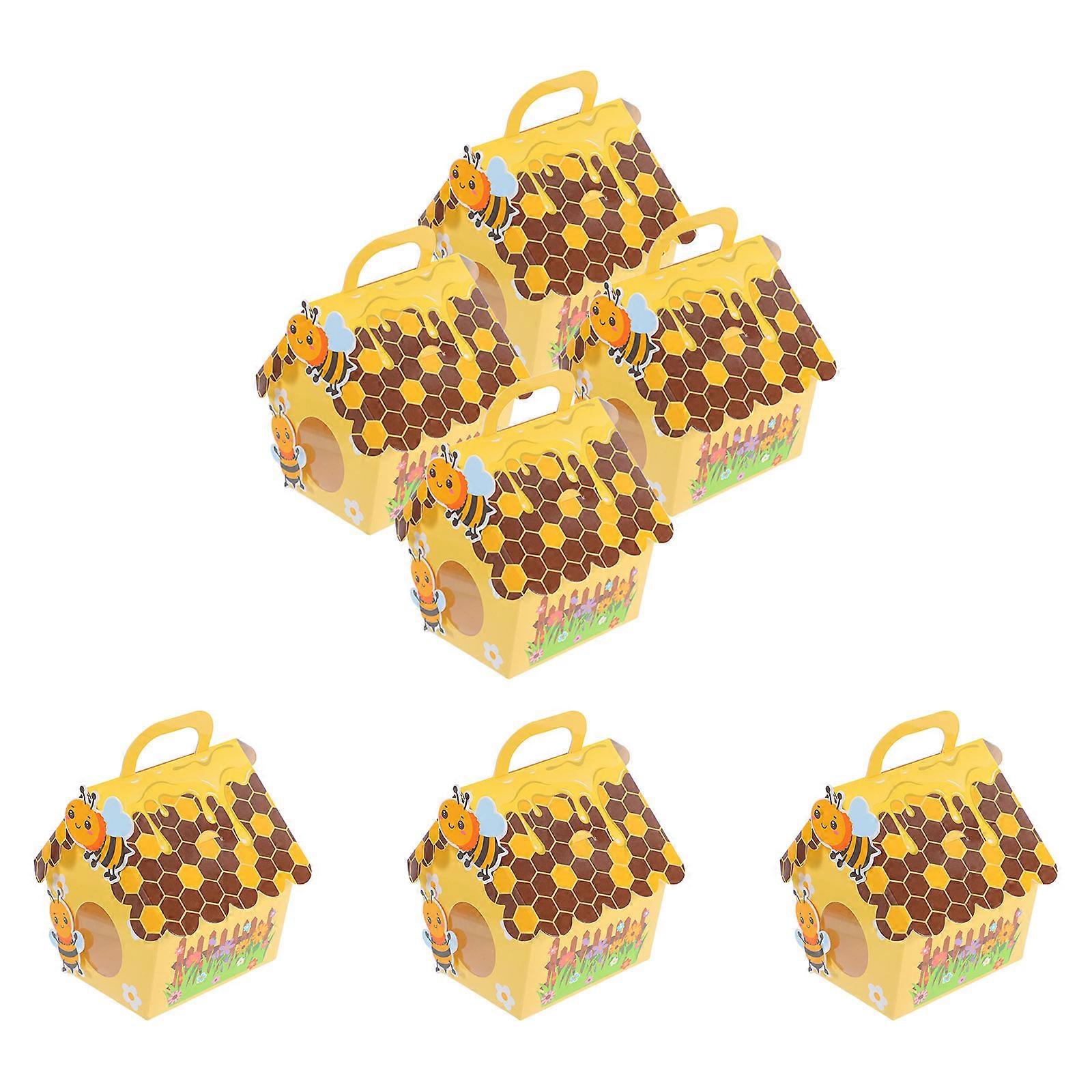 10pcs Bee Candy Boxes Honey Bee Paper Treat Boxes For Birthday Candy Decorations Elegant Party Favor Boxes
