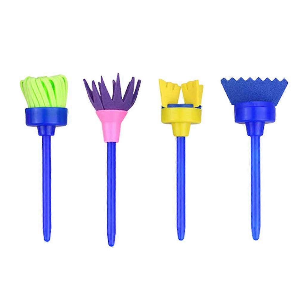 Craft Paint Roller 4Pcs Set Assorted Color Designed for Young Artists and Painters in Educational Art Lessons