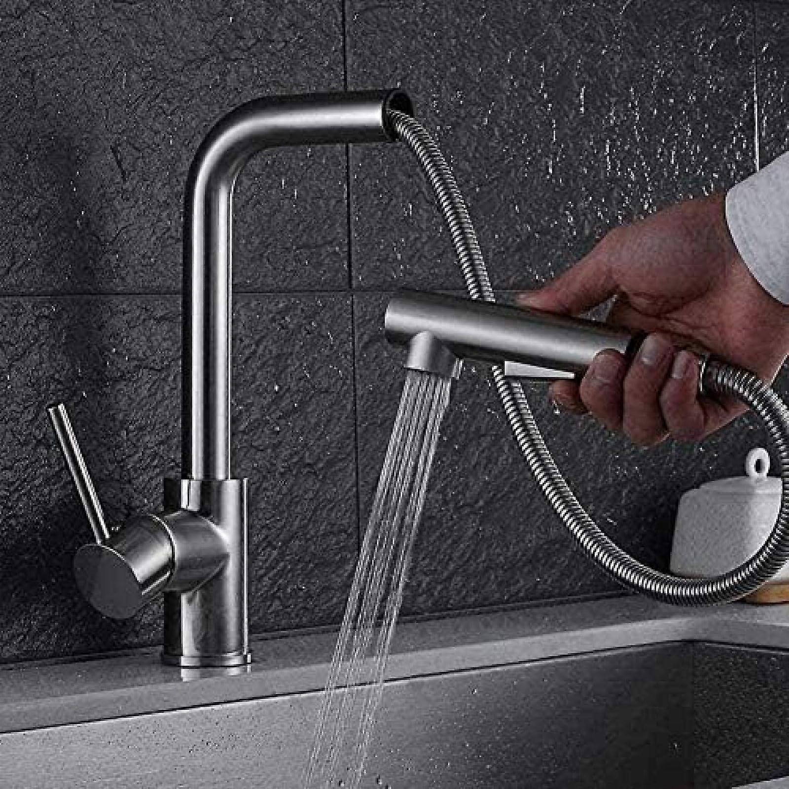 Faucet kit, nickelplated brass faucet kit, pullout sink kit, faucet, sink faucet with pullout spray head