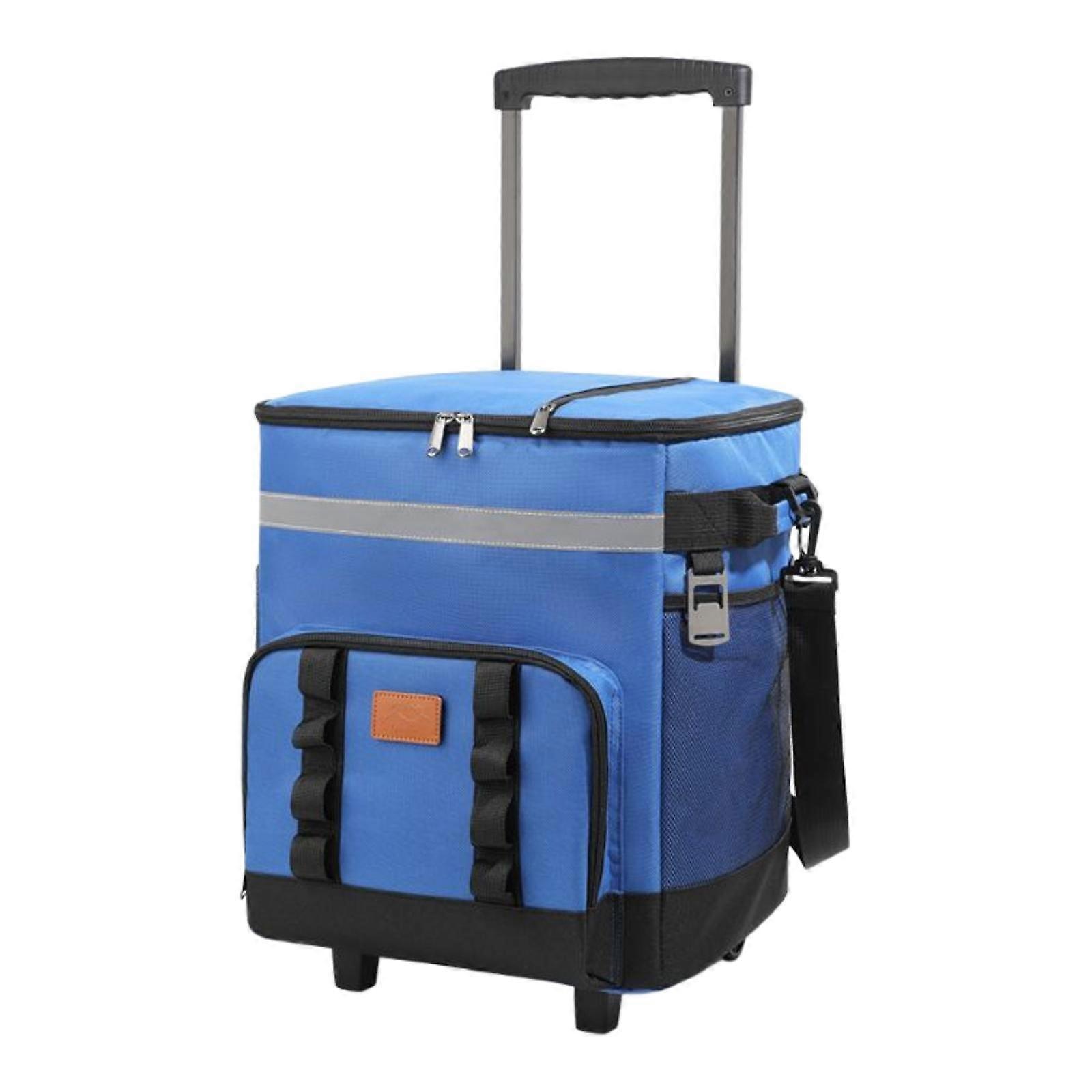 Cooler Bag Rolling Cooler, Leakproof Storage Keep Warm Practical with Wheels and