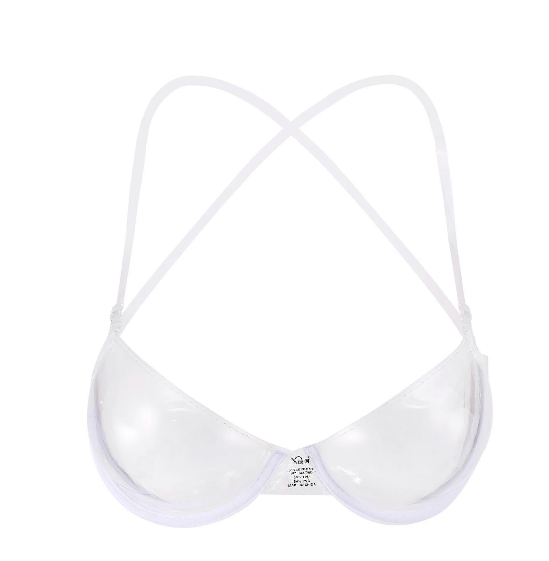 Szexi nők 3 / 4 csésze átlátszó Clear Push Up Bra Ultra-vékony szíj láthatatlan fehérnemű