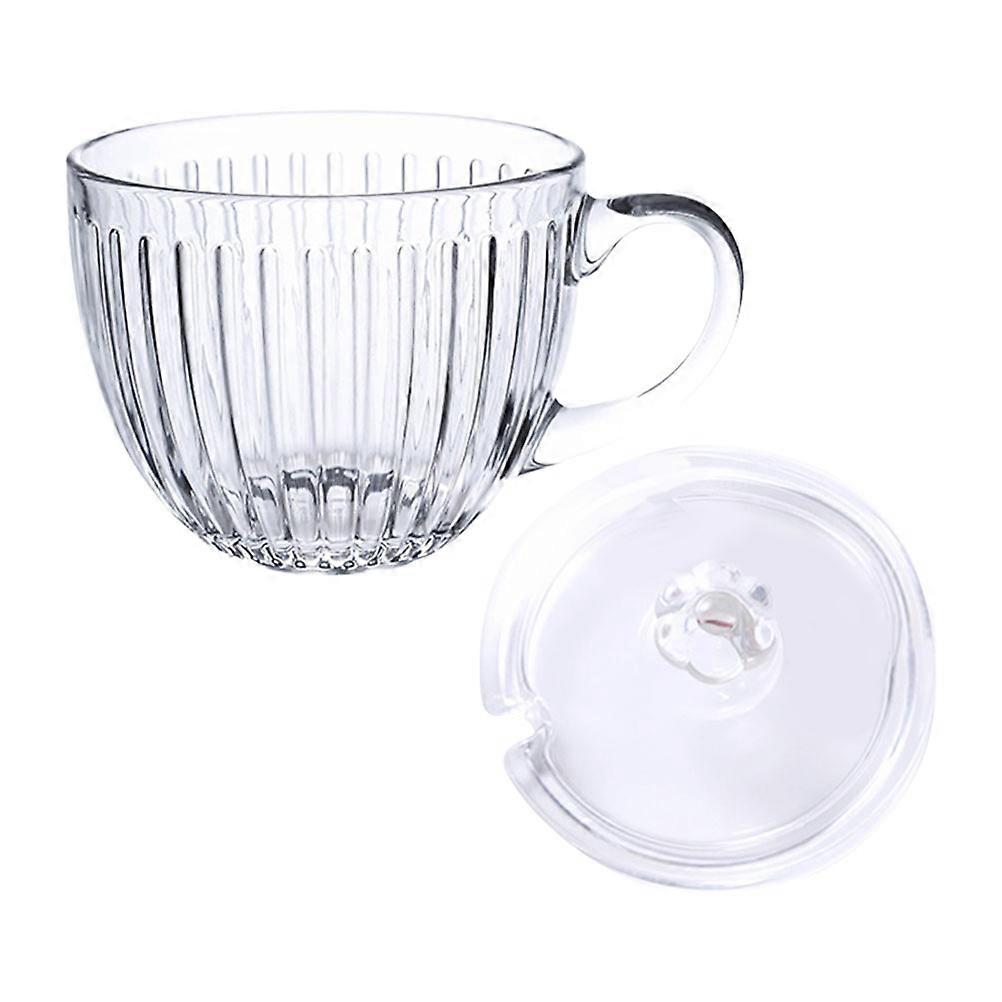 Spacious Glass Breakfast Bowl with Lid – Versatile Transparent Dish for Cereal, Yogurt, Desserts, and Home Entertaining