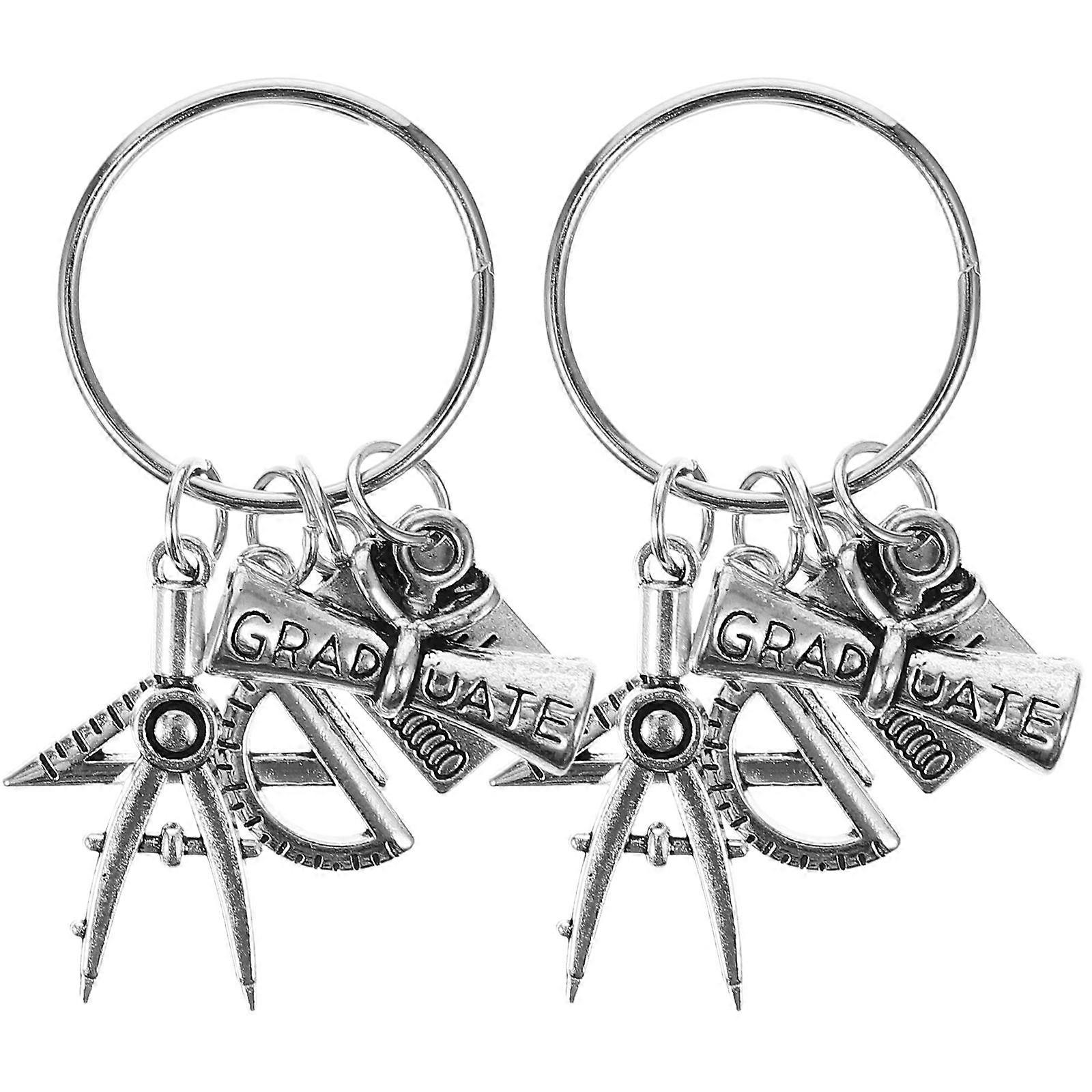 Graduation Keychain Gifts for Classmates Made of Metal with Silver Color Perfect for Decoration Use
