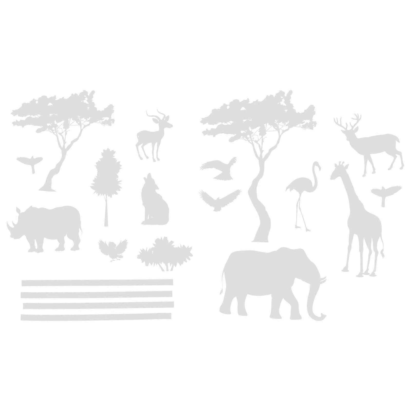 Anti-Collision Bird Window Stickers 1 Set For Environmentalists Prevent Bird Strikes White Design