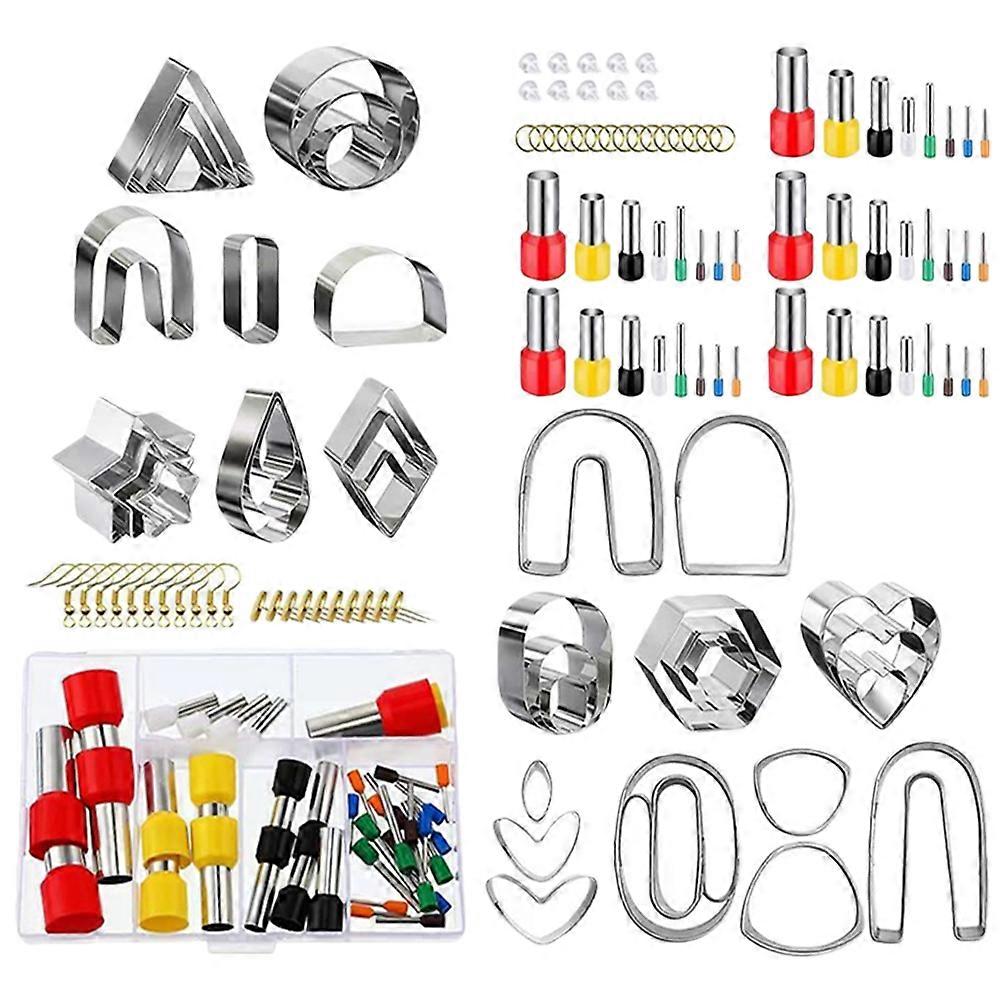 Stainless Steel Clay Cutters for Polymer Clay Jewelry Making Assorted Color Safe and Durable 1 Set